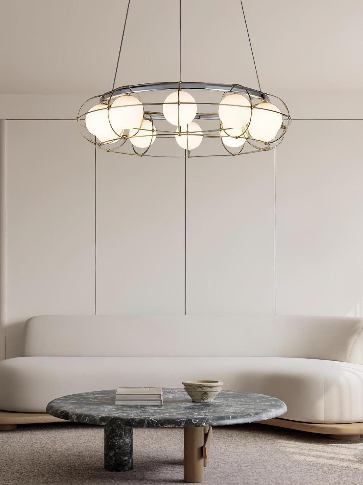 Mia Modern Glass Chandelier - Letslighting