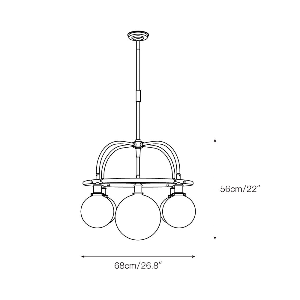 Vathea Modern Minimalist Glass Chandelier - Letslighting