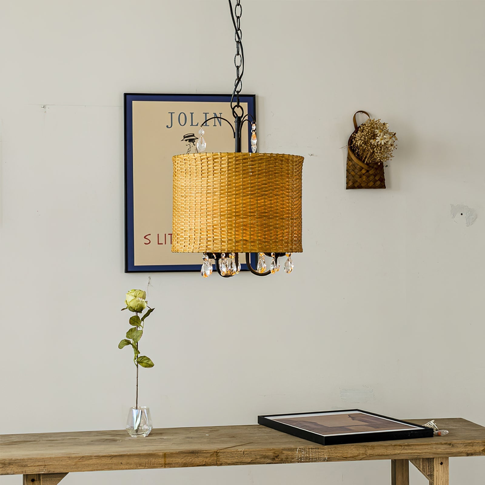 Avnoren Vintage Natural Crystal Pendant Lamp - Letslighting