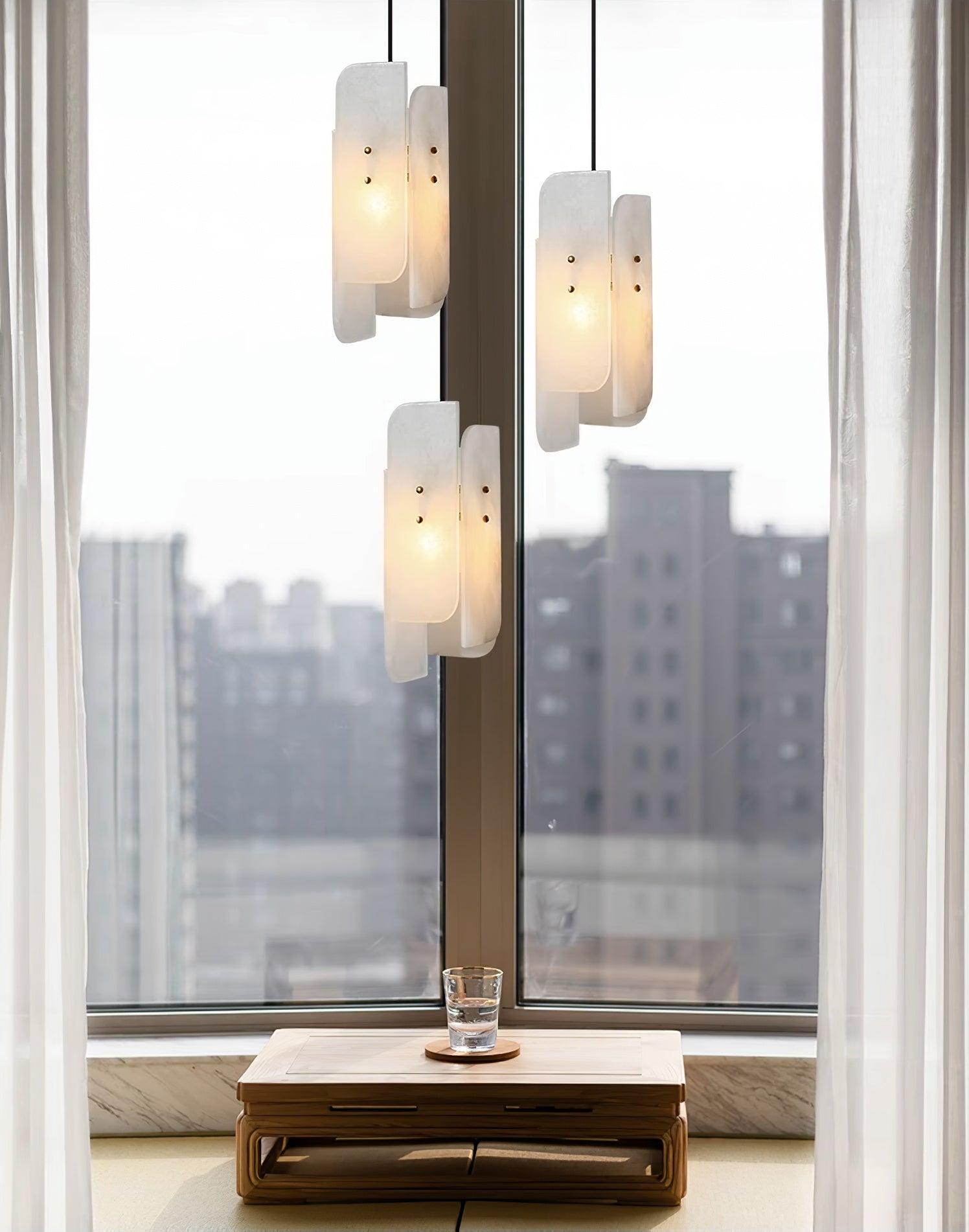 Vicarus Layered Alabaster Pendant Light - Letslighting
