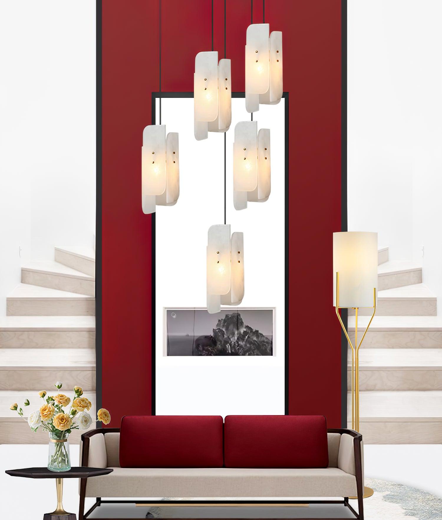 Vicarus Layered Alabaster Pendant Light - Letslighting