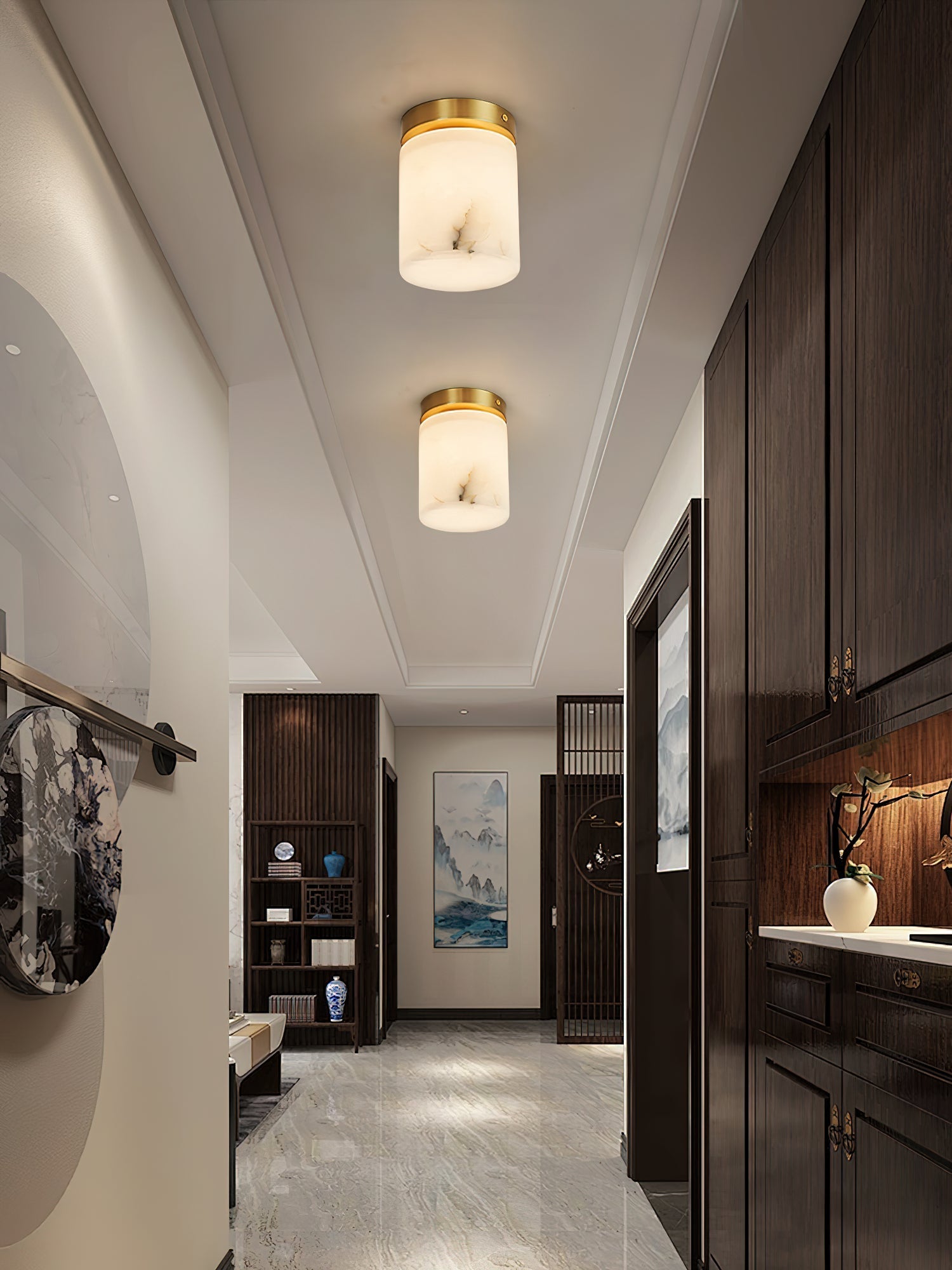 Cedoria Modern Minimalist Alabaster Ceiling Light - Letslighting