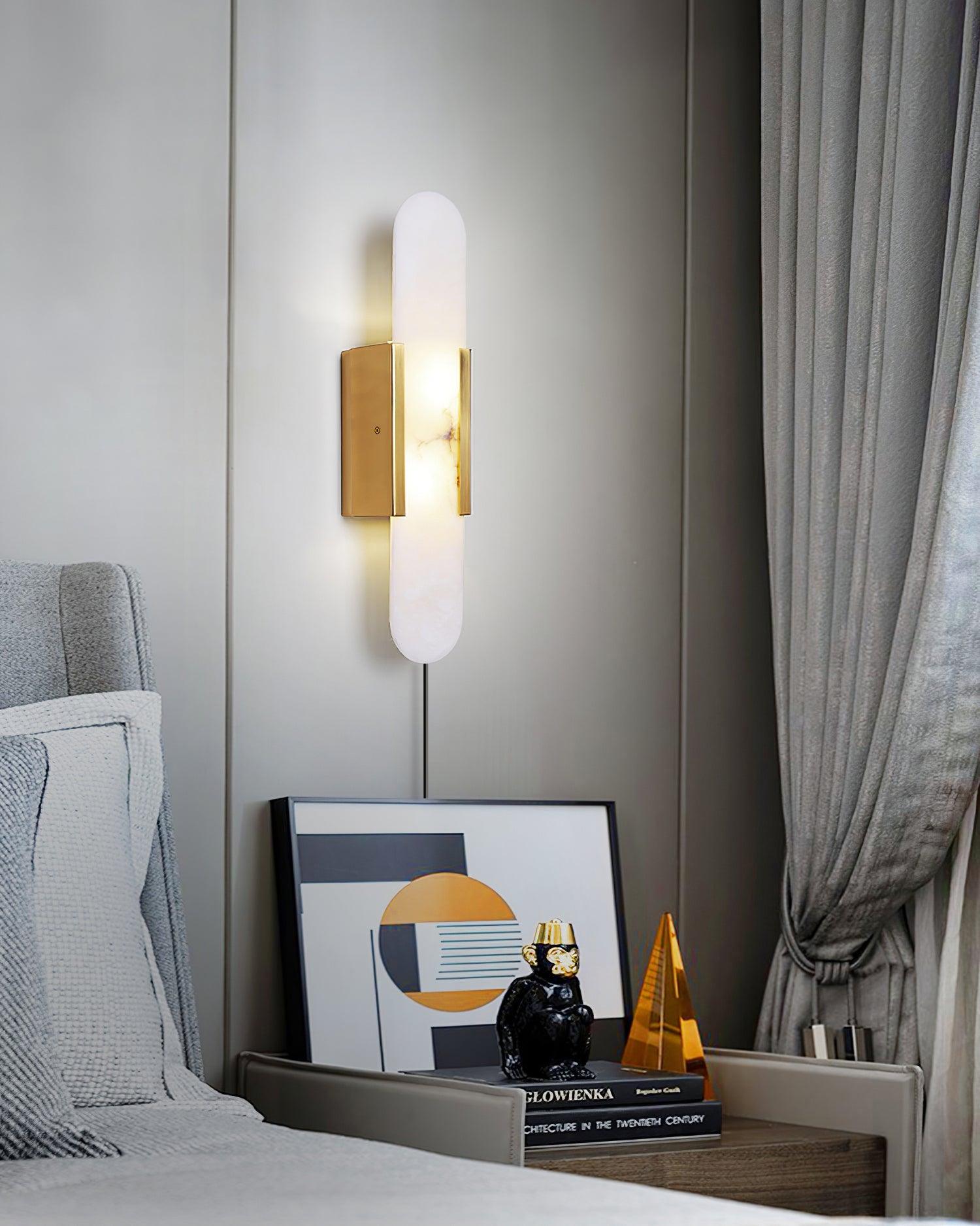 Corvina Oblong Alabaster Wall Light - Letslighting
