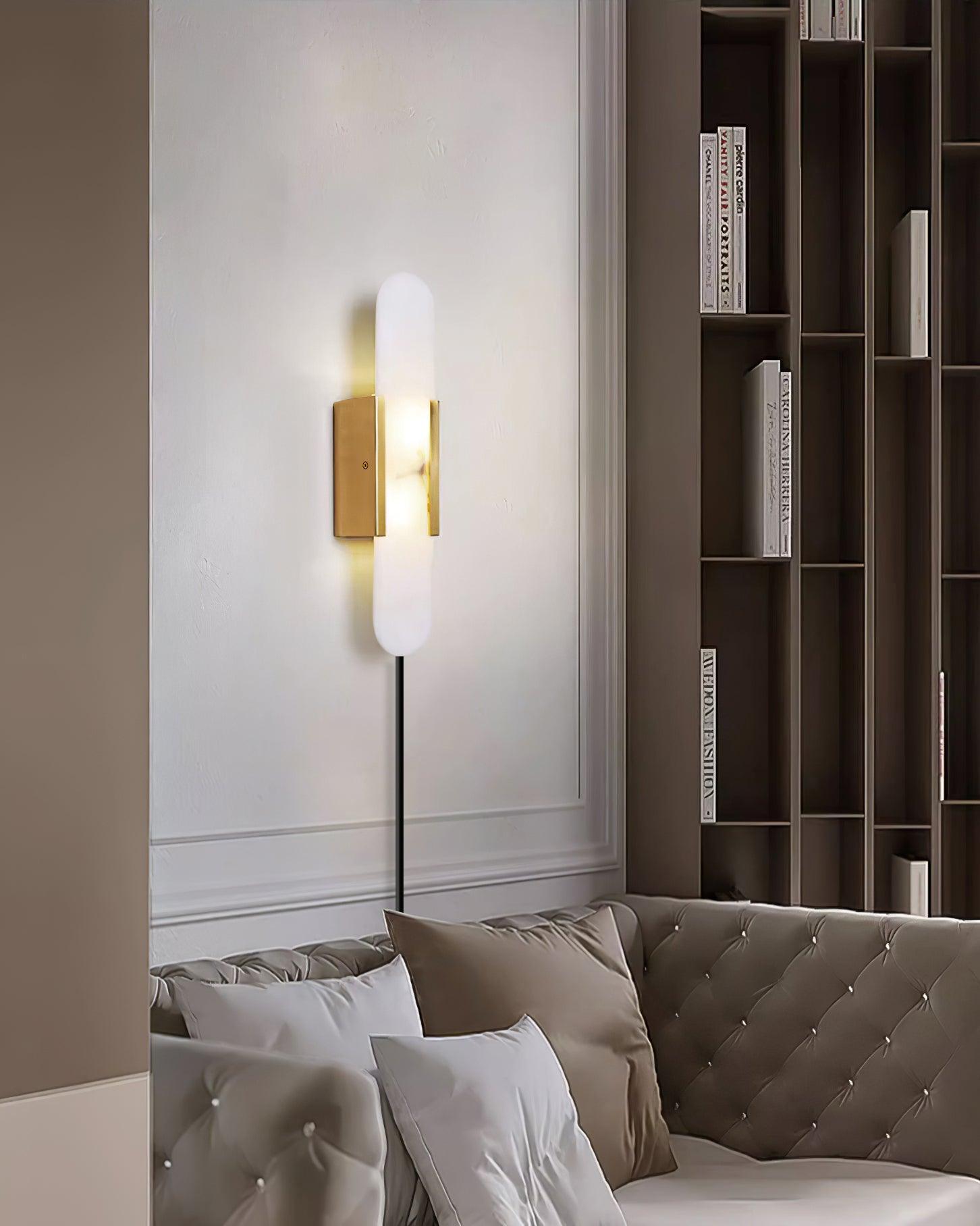 Corvina Oblong Alabaster Wall Light - Letslighting