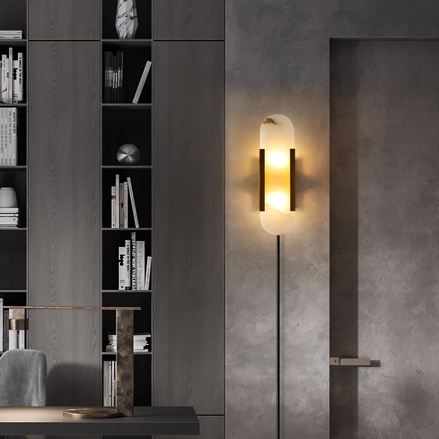 Corvina Oblong Alabaster Wall Light - Letslighting