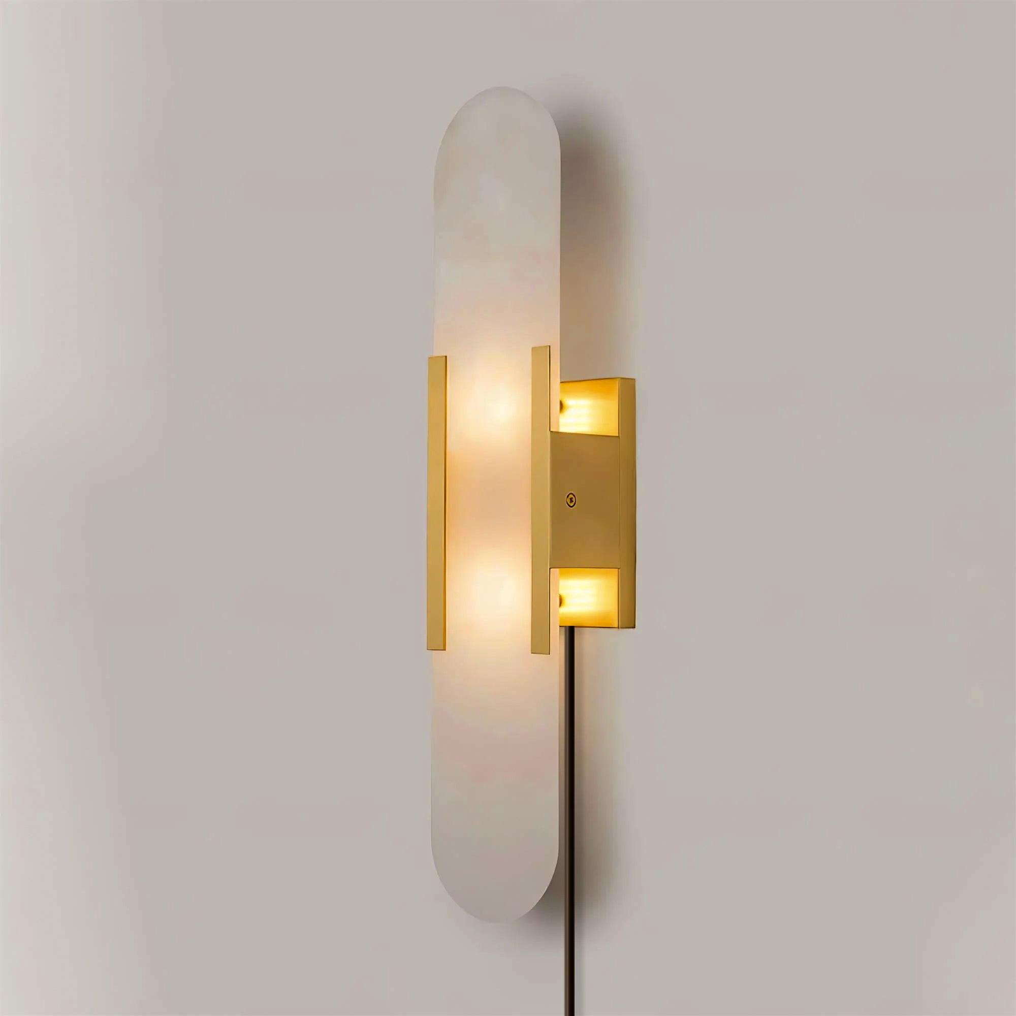 Corvina Oblong Alabaster Wall Light - Letslighting