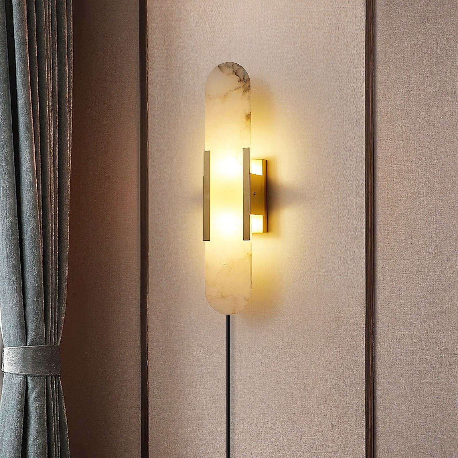 Corvina Oblong Alabaster Wall Light - Letslighting