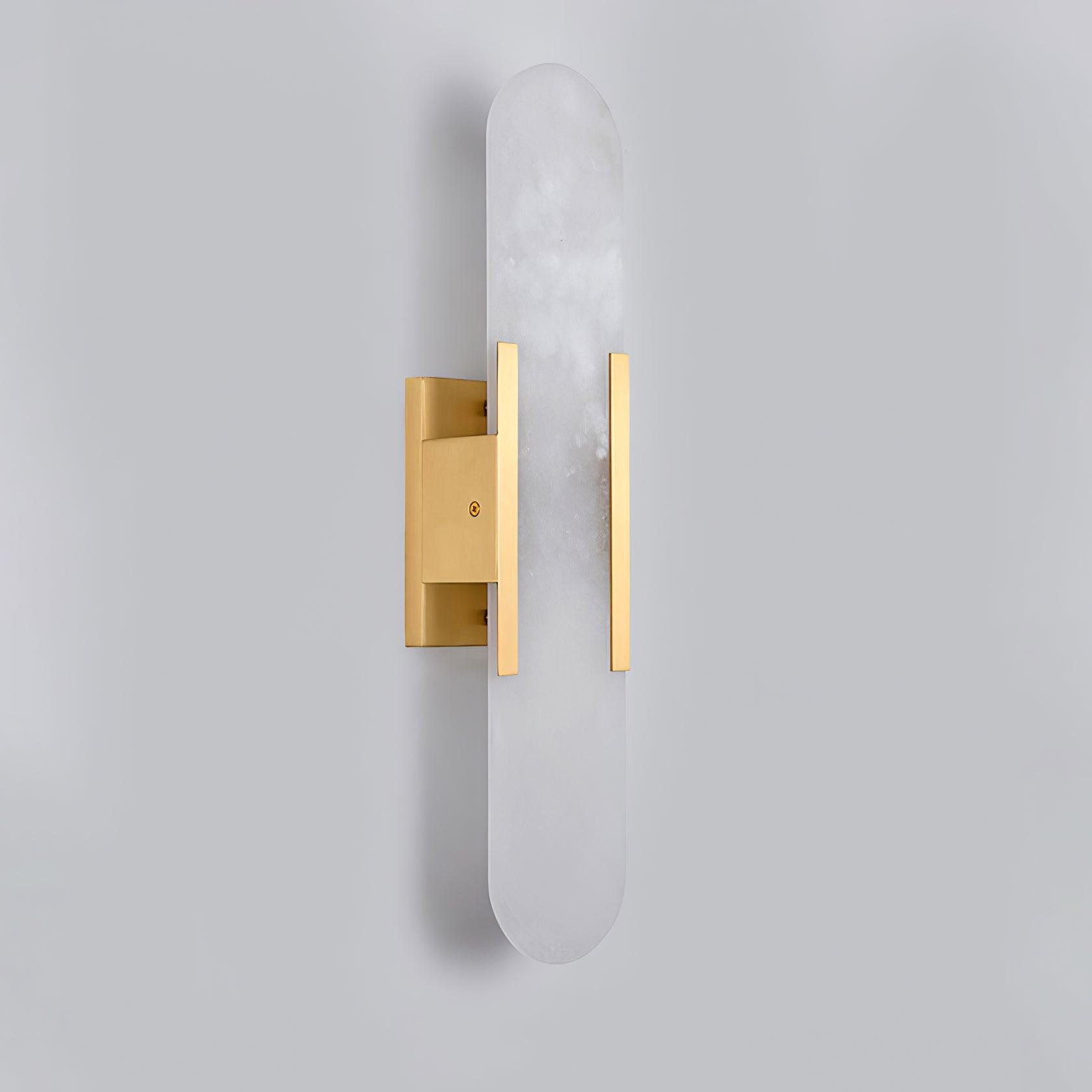 Kristy Luxury Elongated Alabaster Wall Lamp Copper Brass Black - Letslighting
