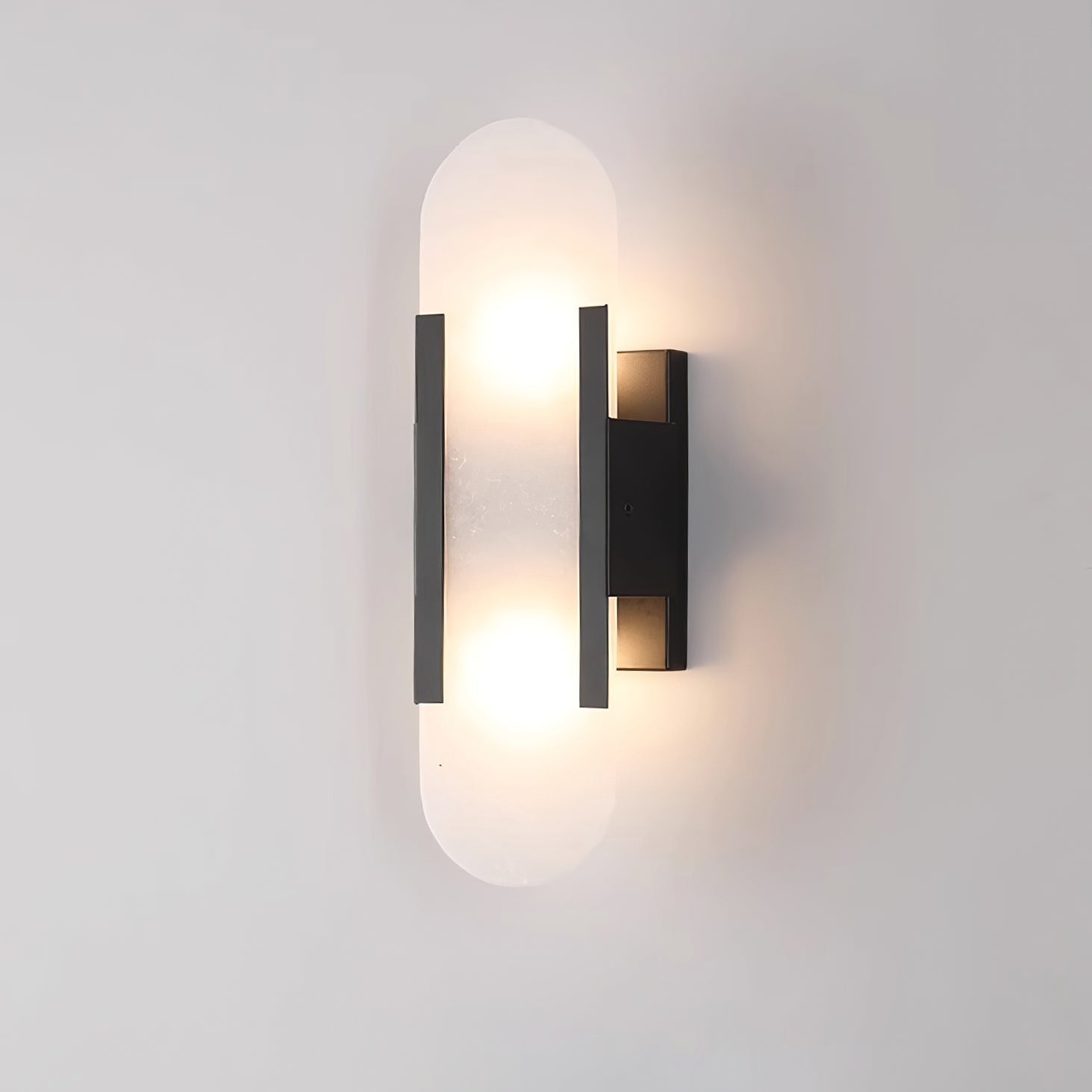Kristy Luxury Elongated Alabaster Wall Lamp Copper Brass Black - Letslighting