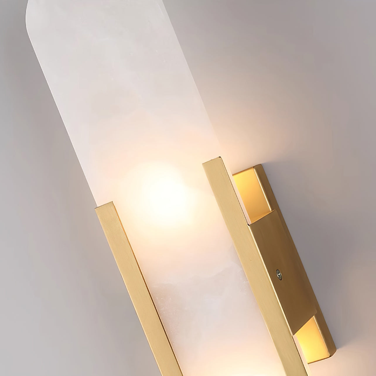 Kristy Luxury Elongated Alabaster Wall Lamp Copper Brass Black - Letslighting