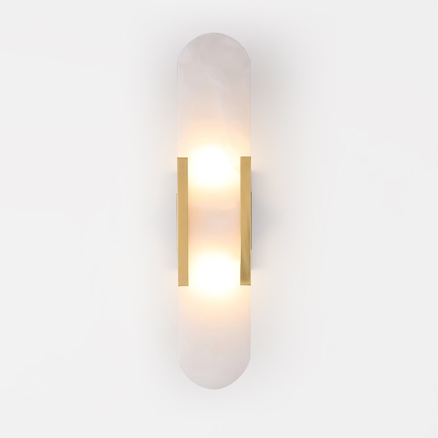 Kristy Luxury Elongated Alabaster Wall Lamp Copper Brass Black - Letslighting