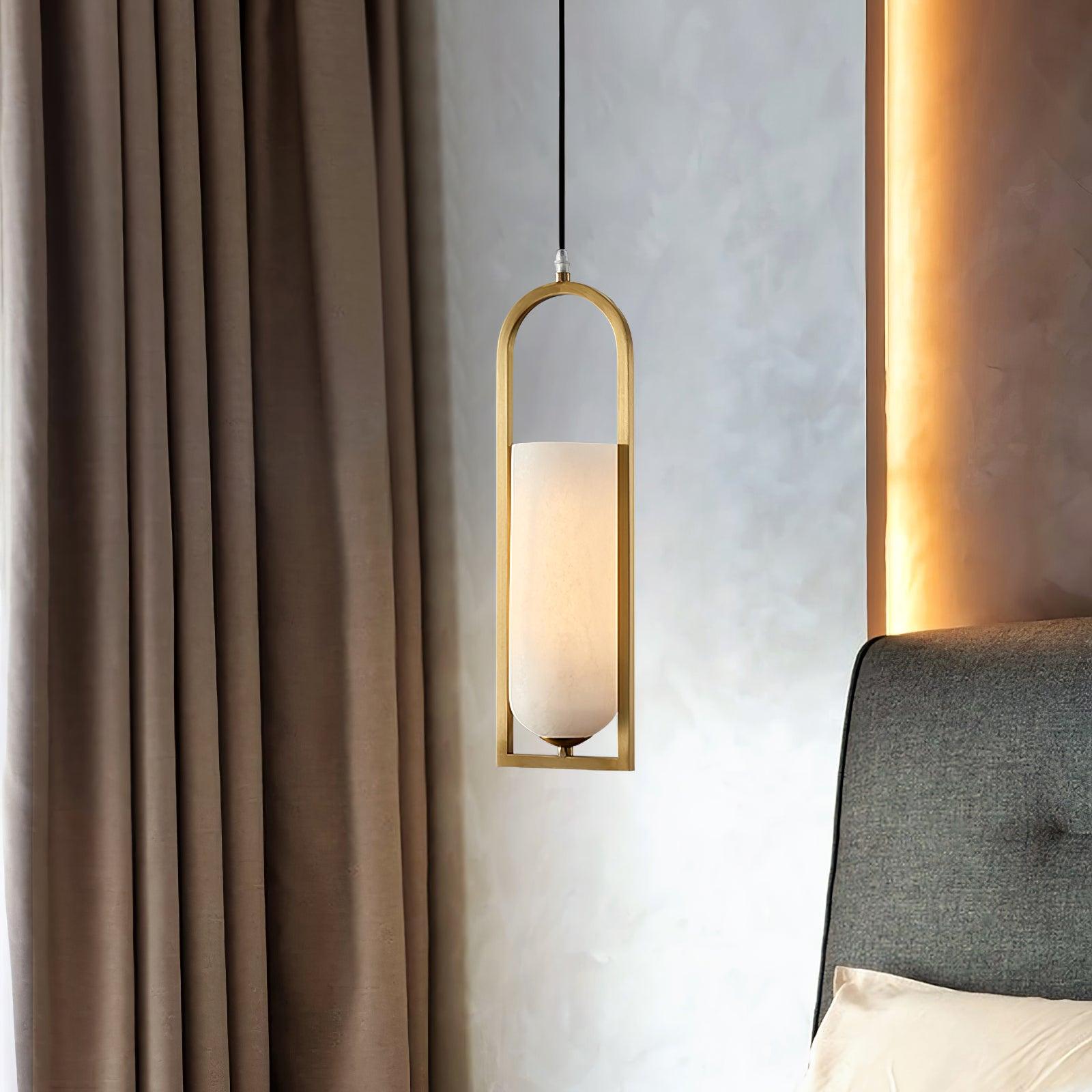 Aethyn Arch Alabaster Pendant Light - Letslighting