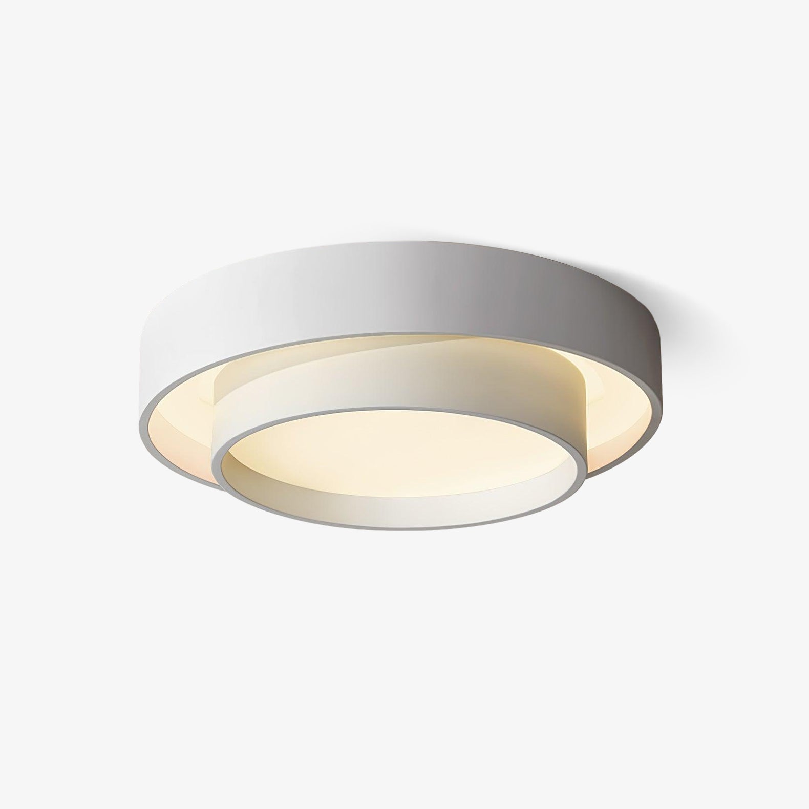 Arisha Ceiling Lamp Double Ring Gray&Black&White Cylinder shape