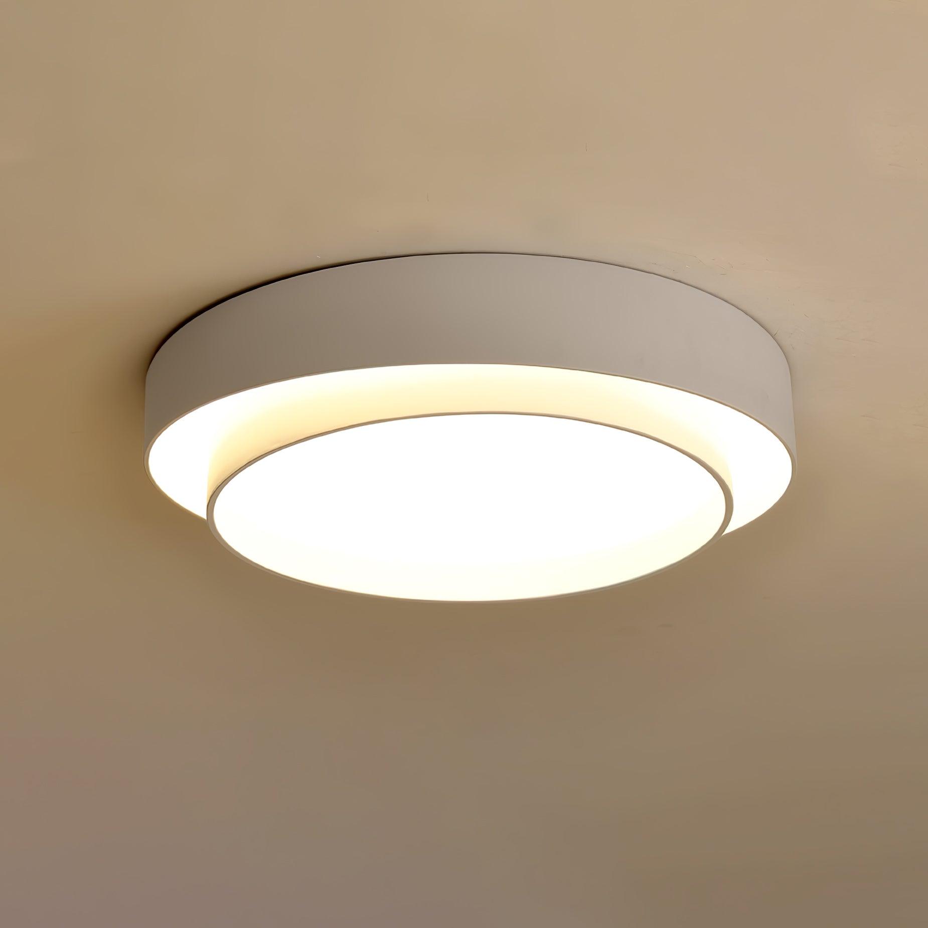 Arisha Ceiling Lamp Double Ring Gray&Black&White Cylinder shape