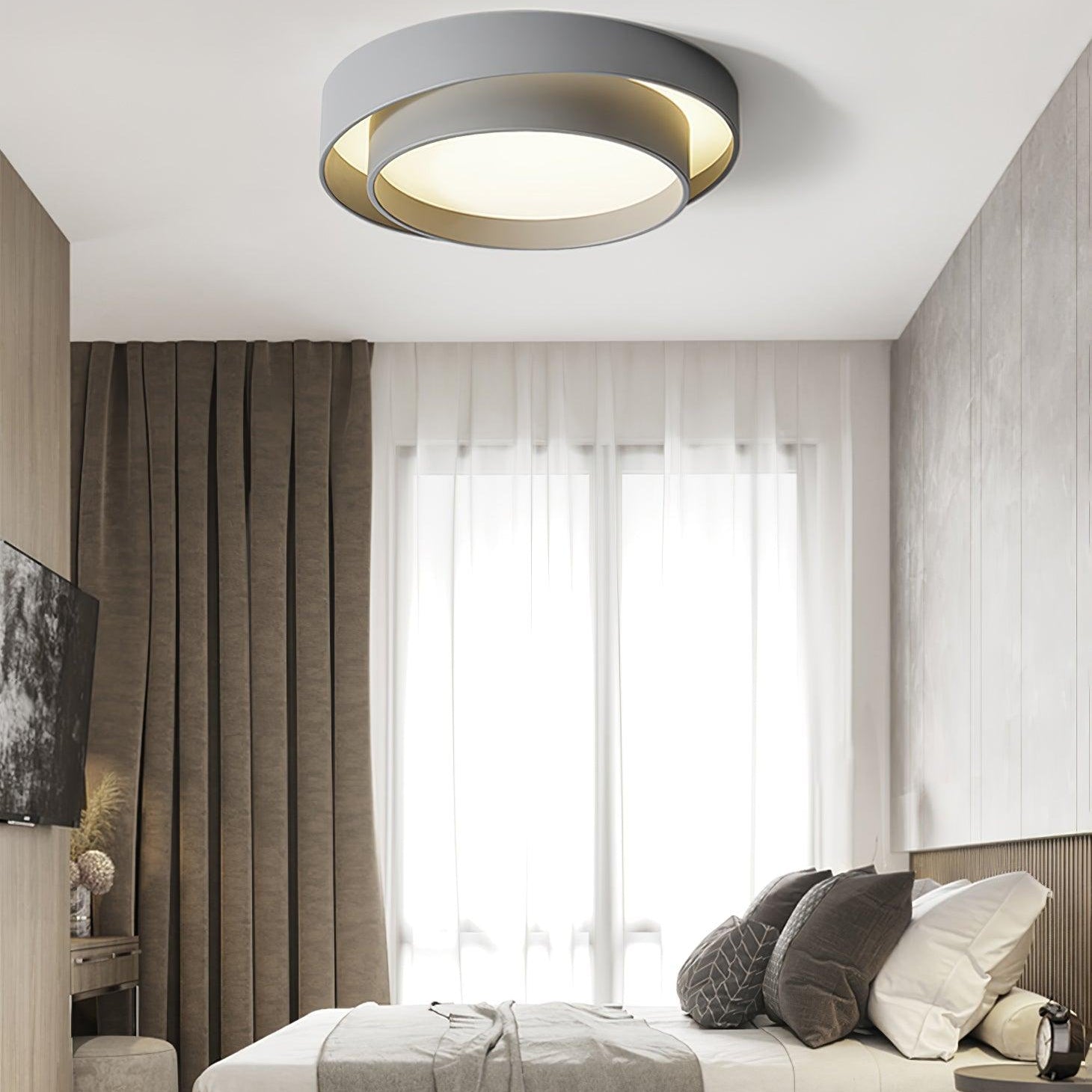 Lustra Ceiling Light Double Layers Modern Cylinder - Letslighting