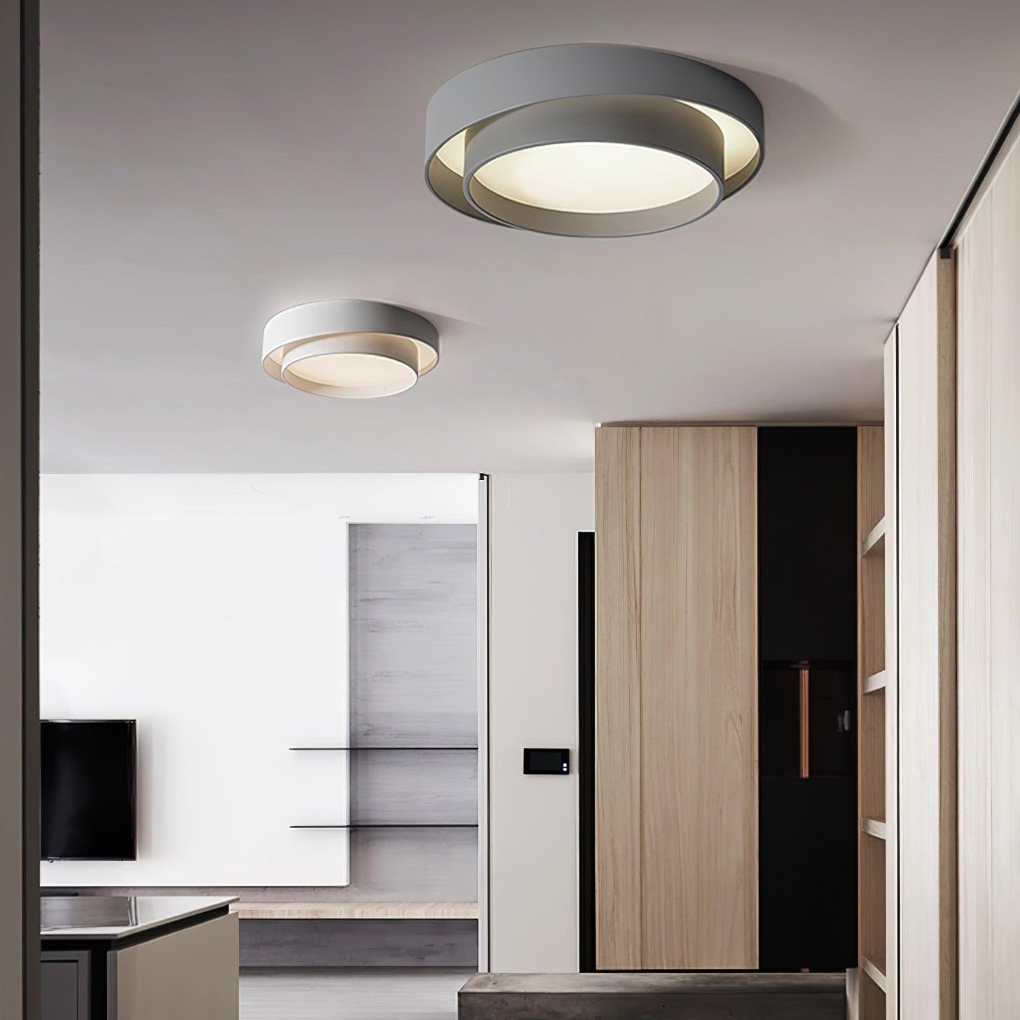 Lustra Ceiling Light Double Layers Modern Cylinder - Letslighting