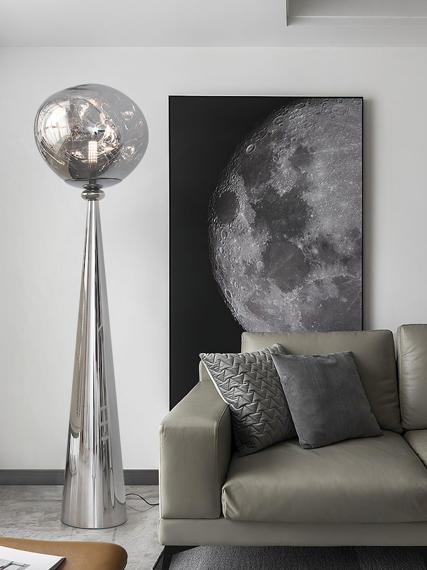 Vortexe Gray Contemporary Floor Lamp - Letslighting