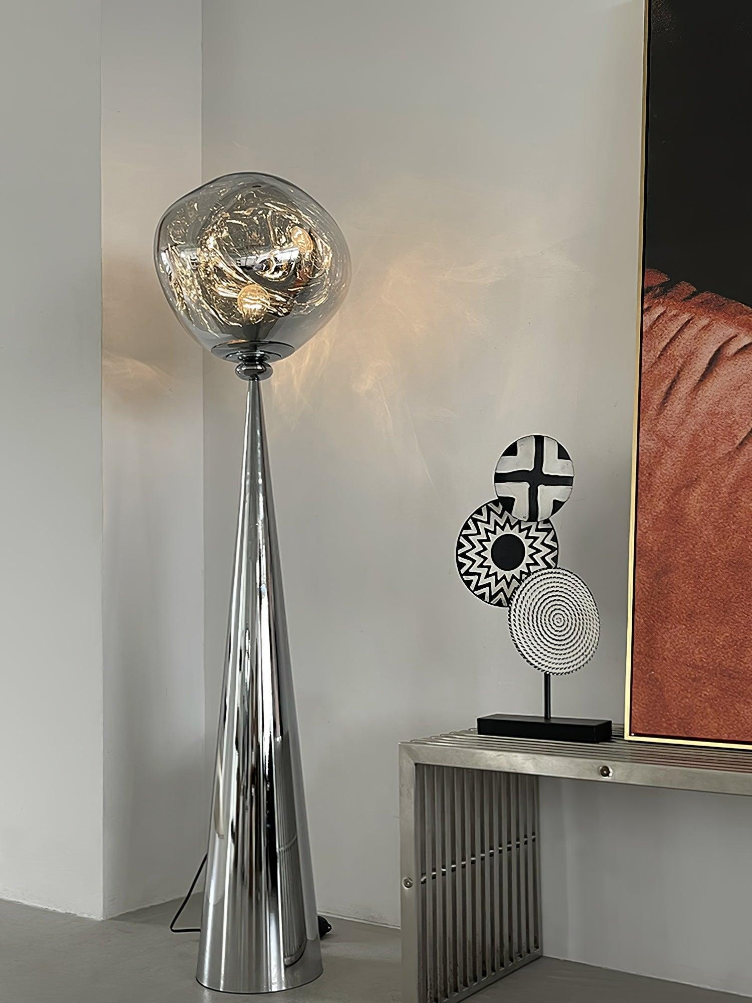 Vortexe Gray Contemporary Floor Lamp - Letslighting