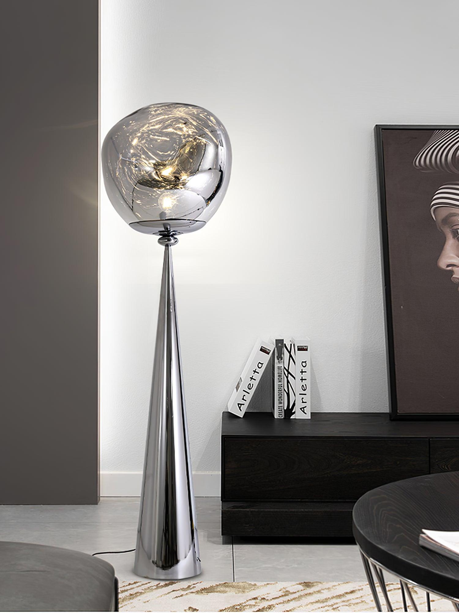 Vortexe Gray Contemporary Floor Lamp - Letslighting