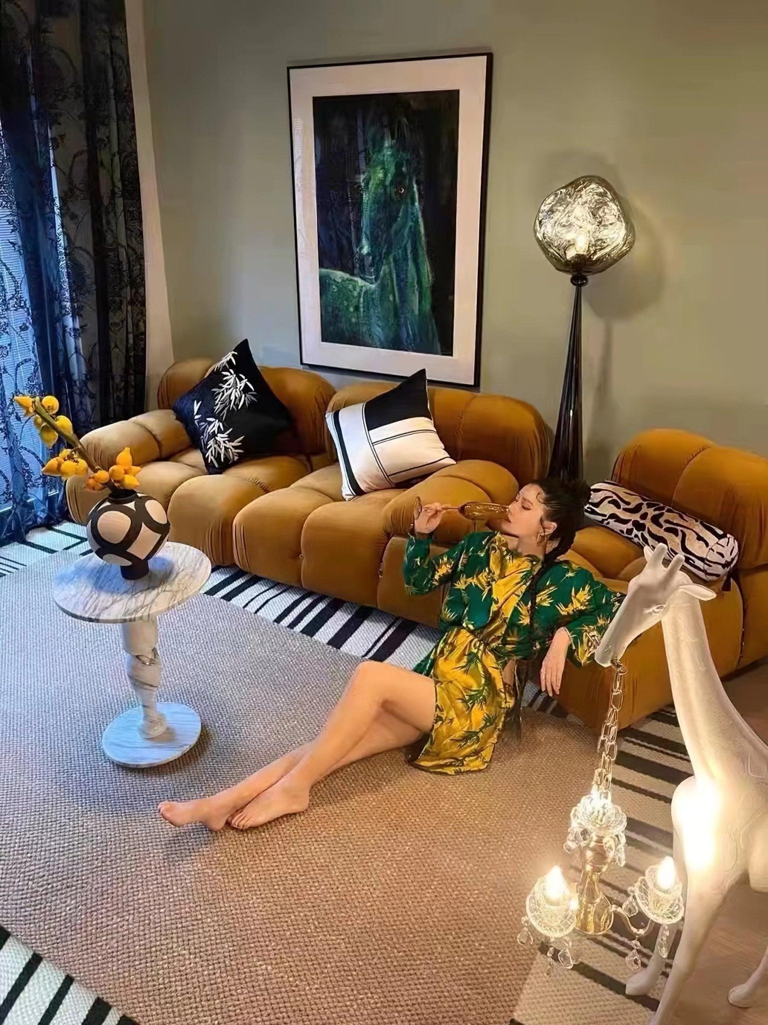 Vortexe Gray Contemporary Floor Lamp - Letslighting