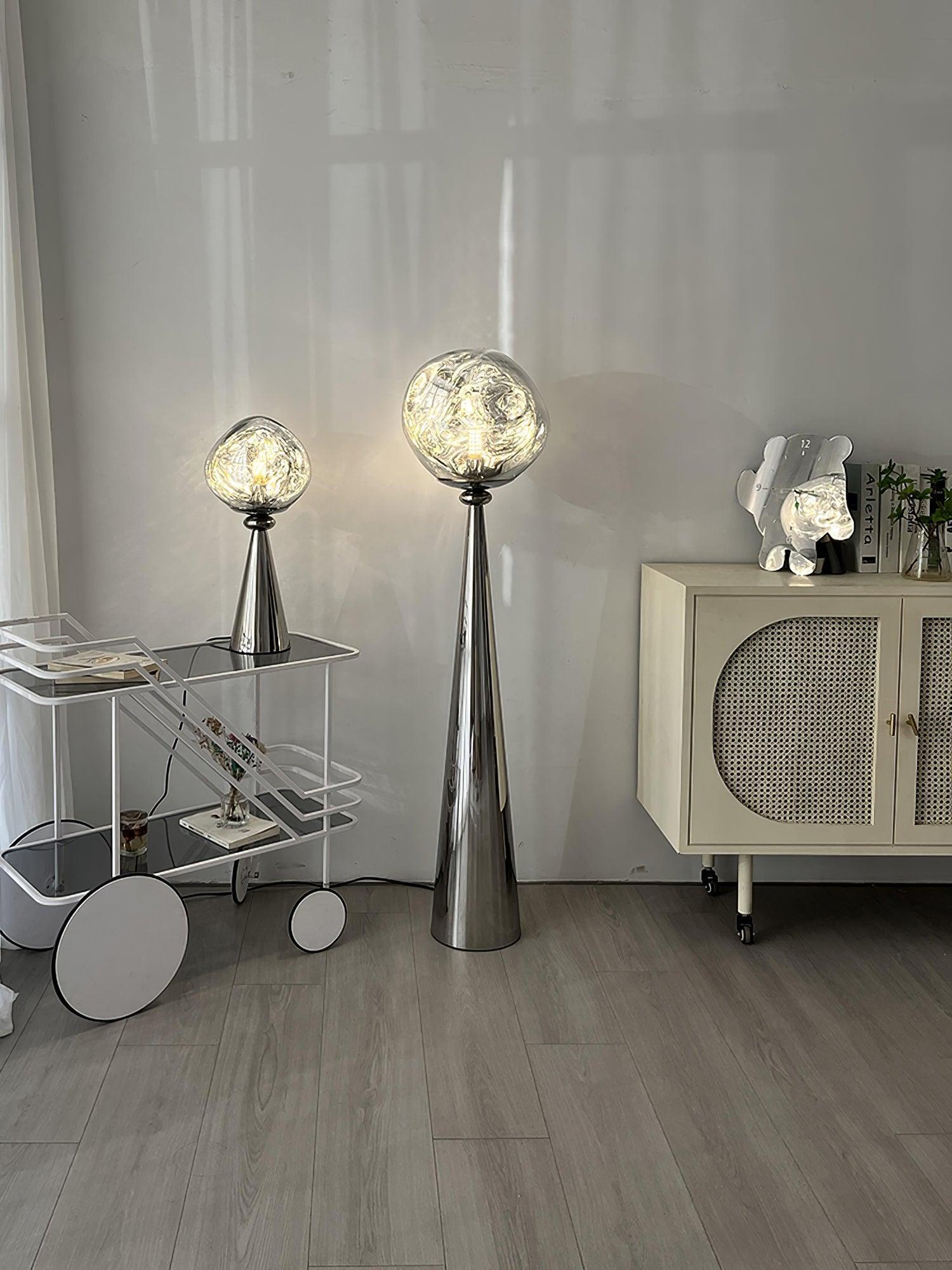 Vortexe Gray Contemporary Floor Lamp - Letslighting