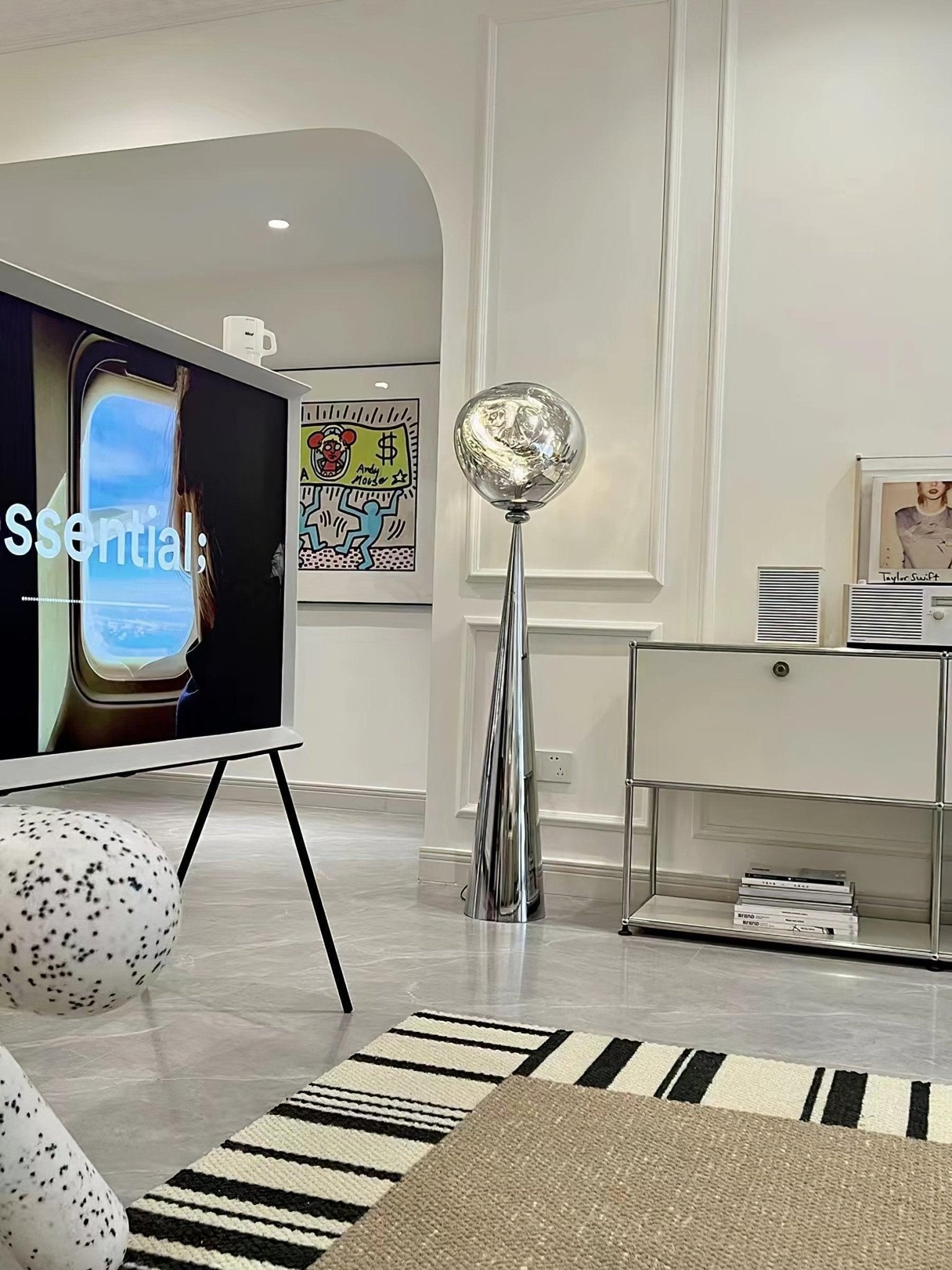 Vortexe Gray Contemporary Floor Lamp - Letslighting