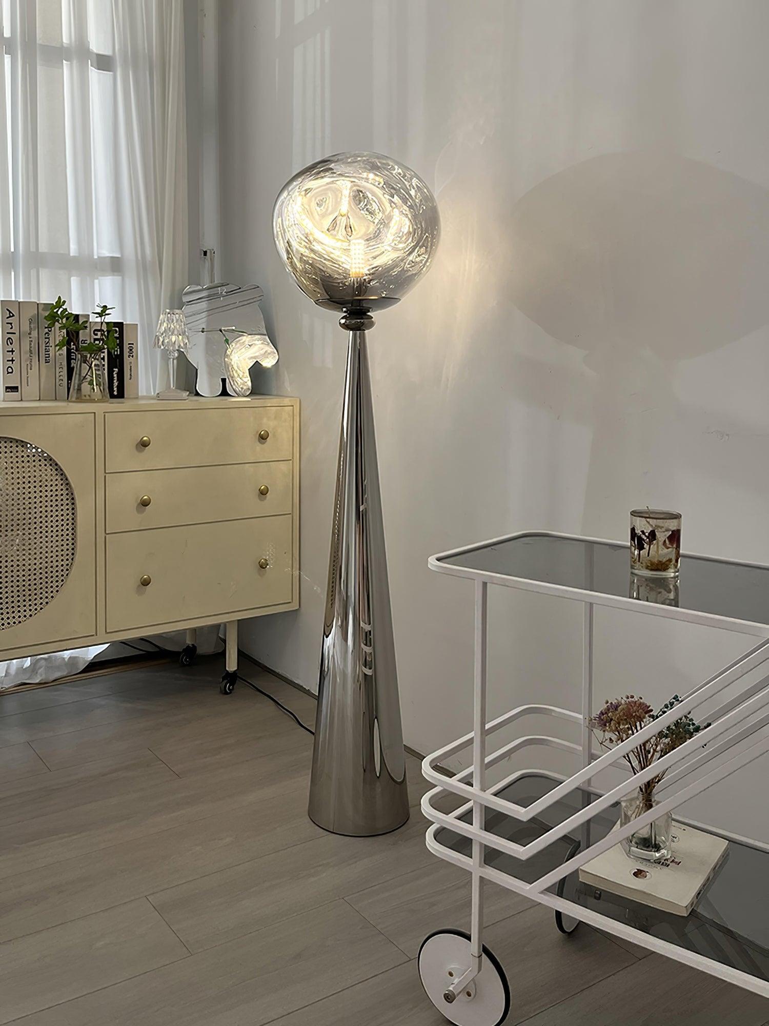 Vortexe Gray Contemporary Floor Lamp - Letslighting