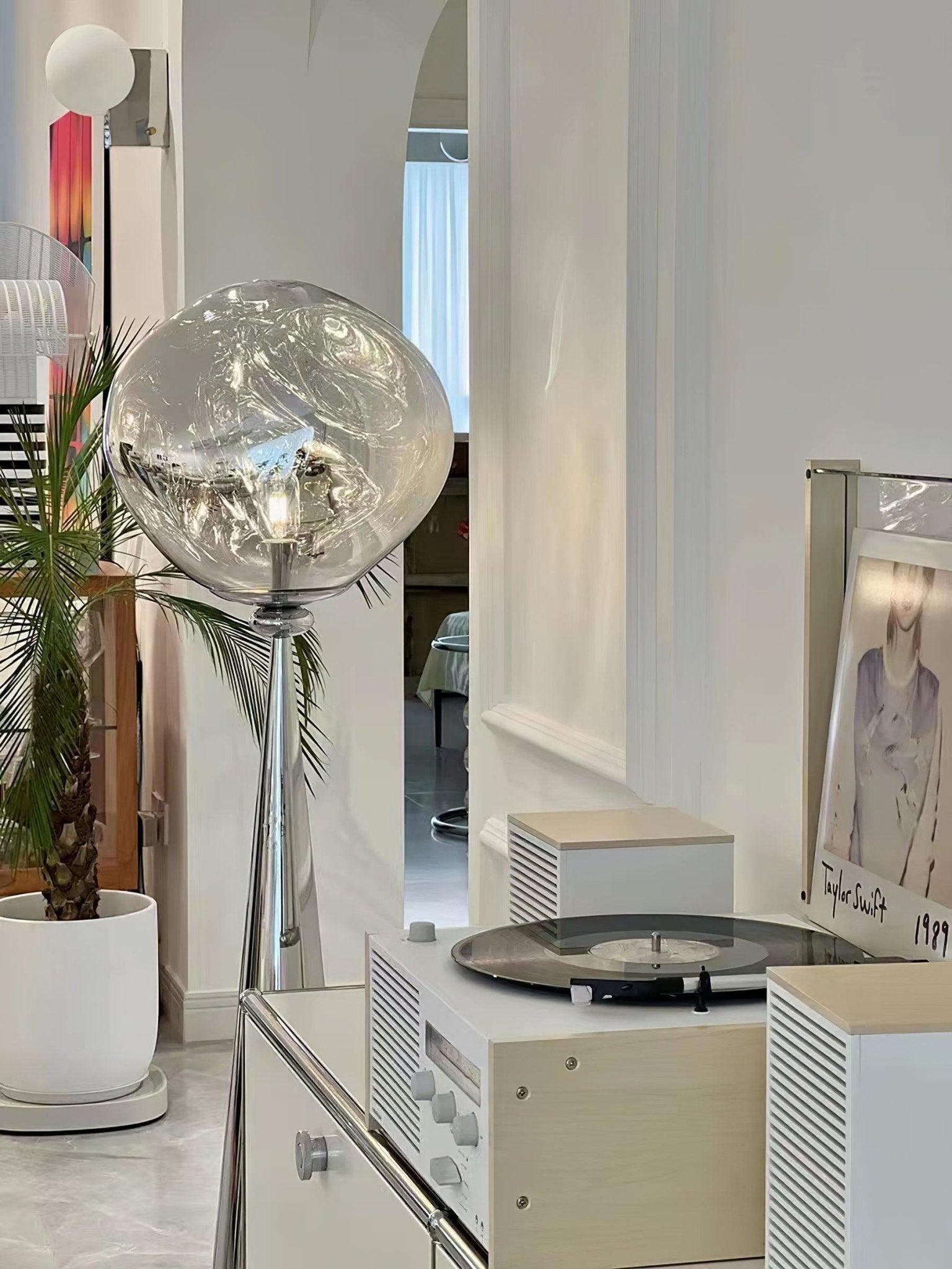 Vortexe Gray Contemporary Floor Lamp - Letslighting