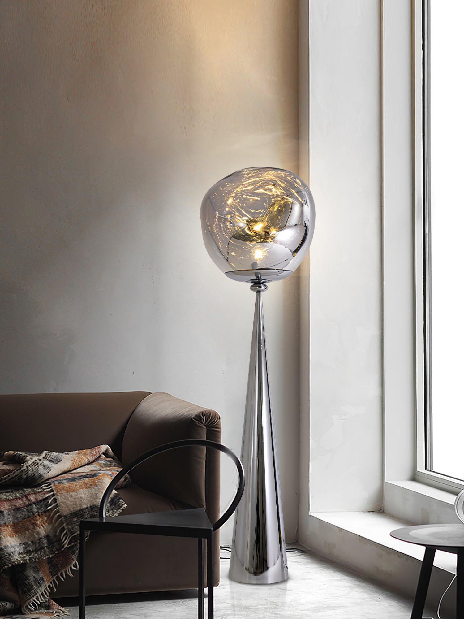 Vortexe Gray Contemporary Floor Lamp - Letslighting