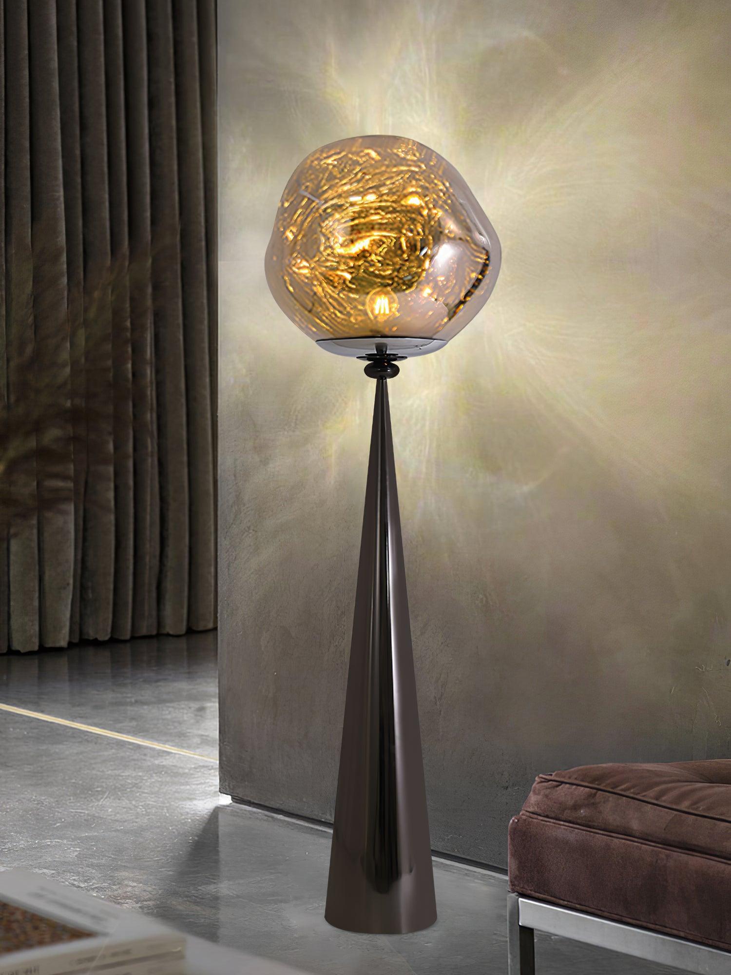Vortexe Gray Contemporary Floor Lamp - Letslighting