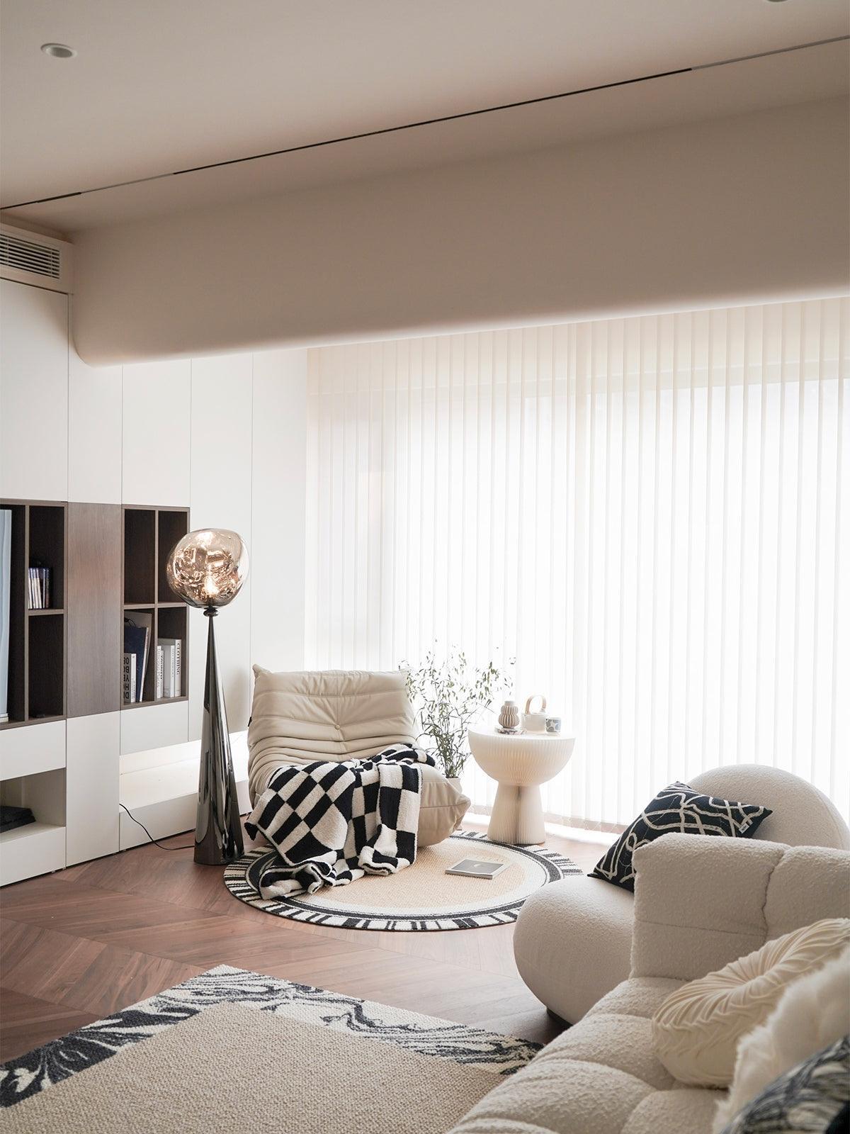 Vortexe Gray Contemporary Floor Lamp - Letslighting