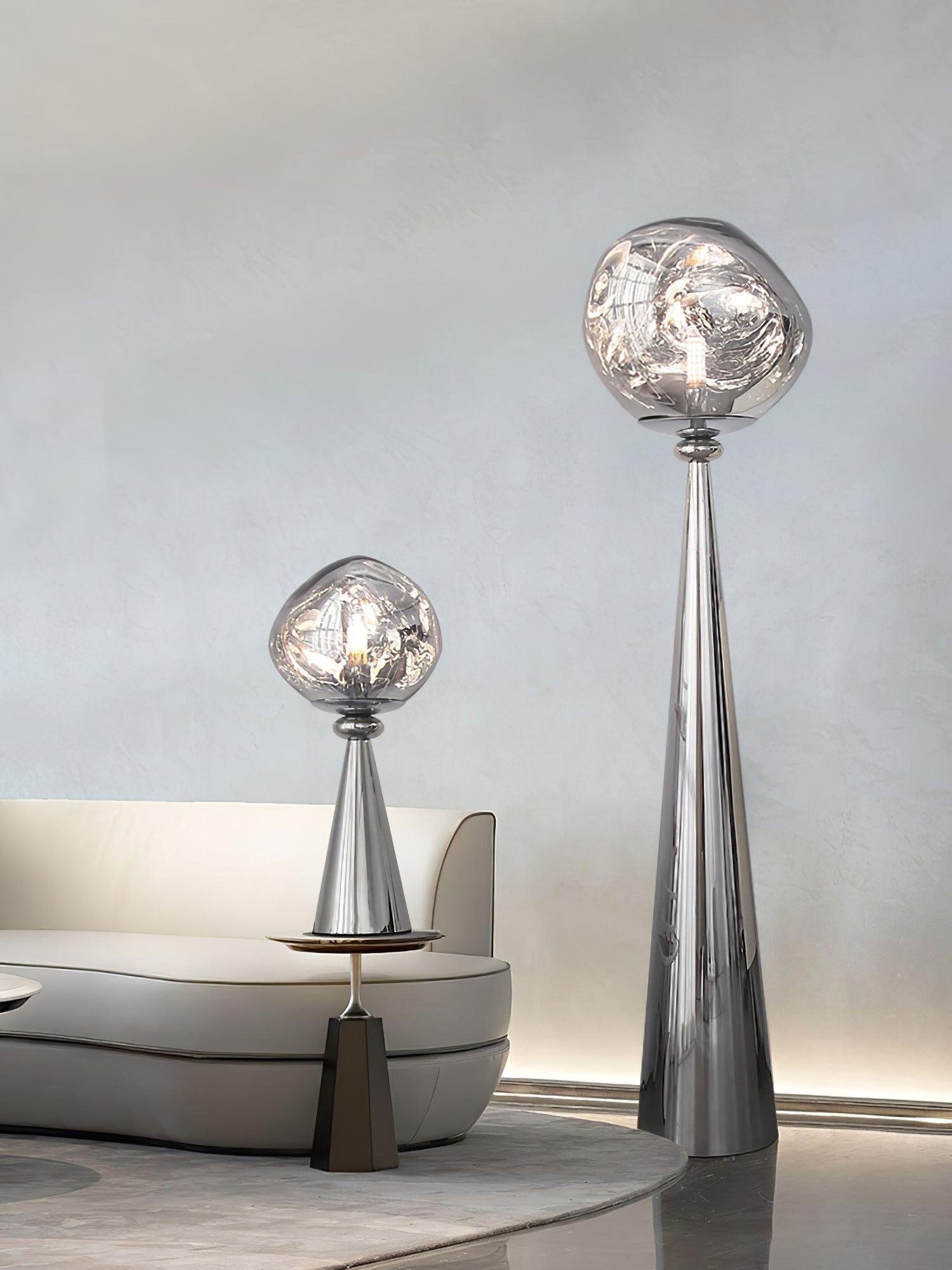Vortexe Gray Contemporary Floor Lamp - Letslighting