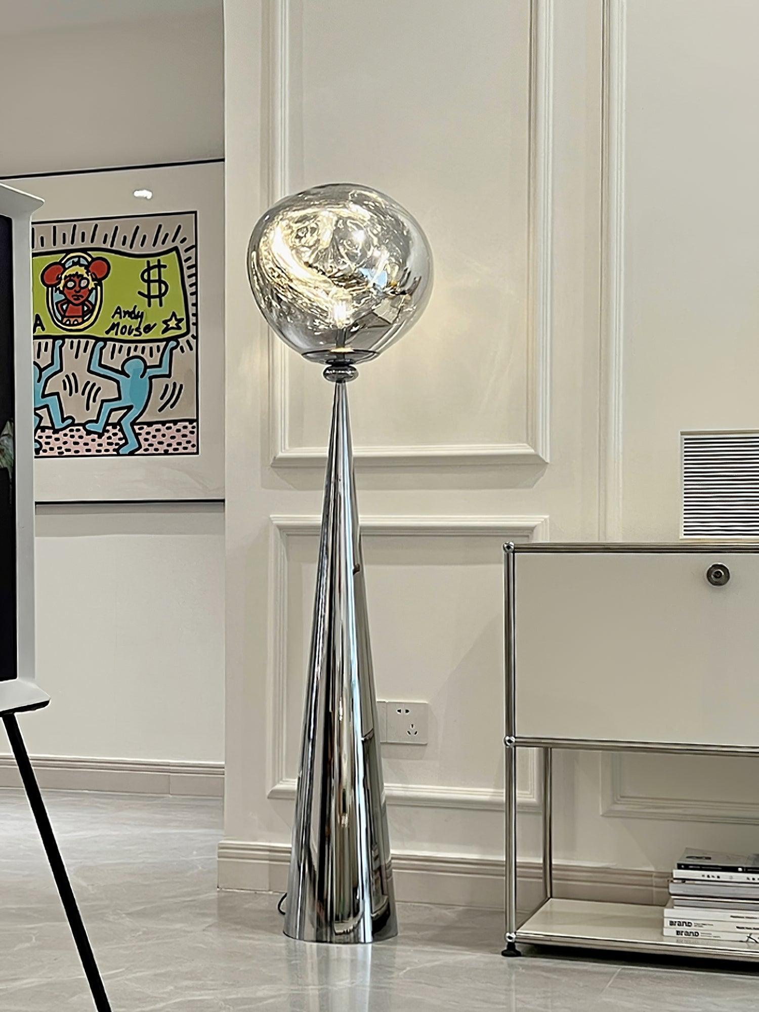 Vortexe Gray Contemporary Floor Lamp - Letslighting