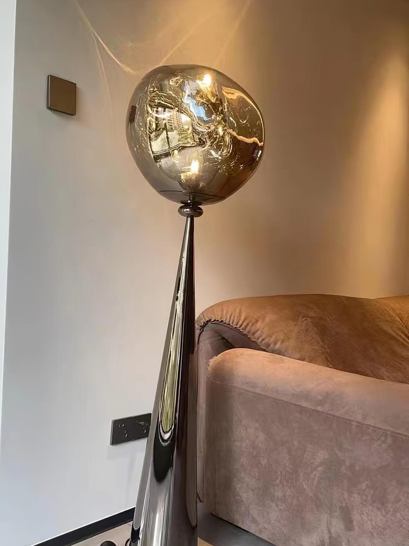 Vortexe Gray Contemporary Floor Lamp - Letslighting