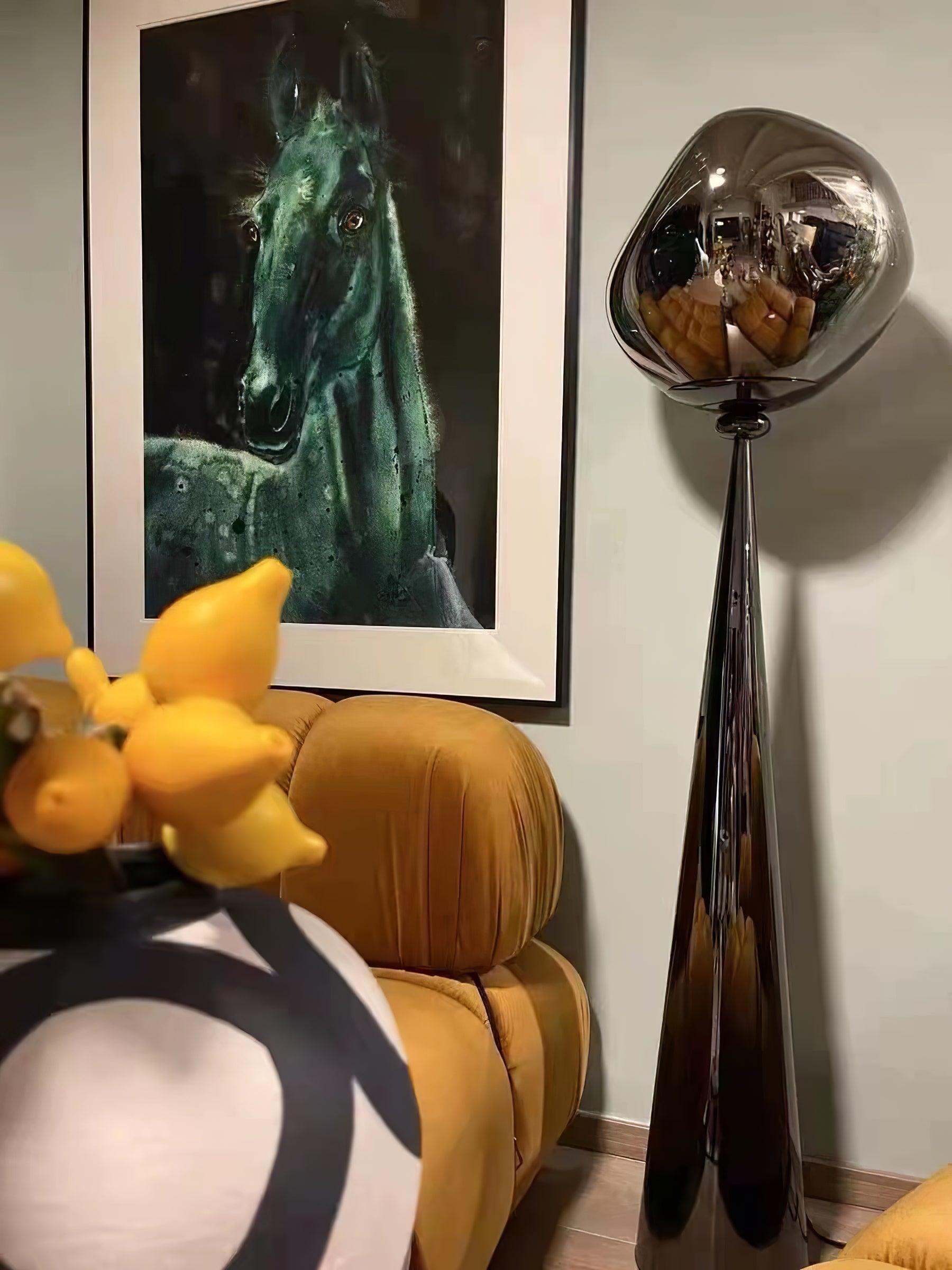 Vortexe Gray Contemporary Floor Lamp - Letslighting