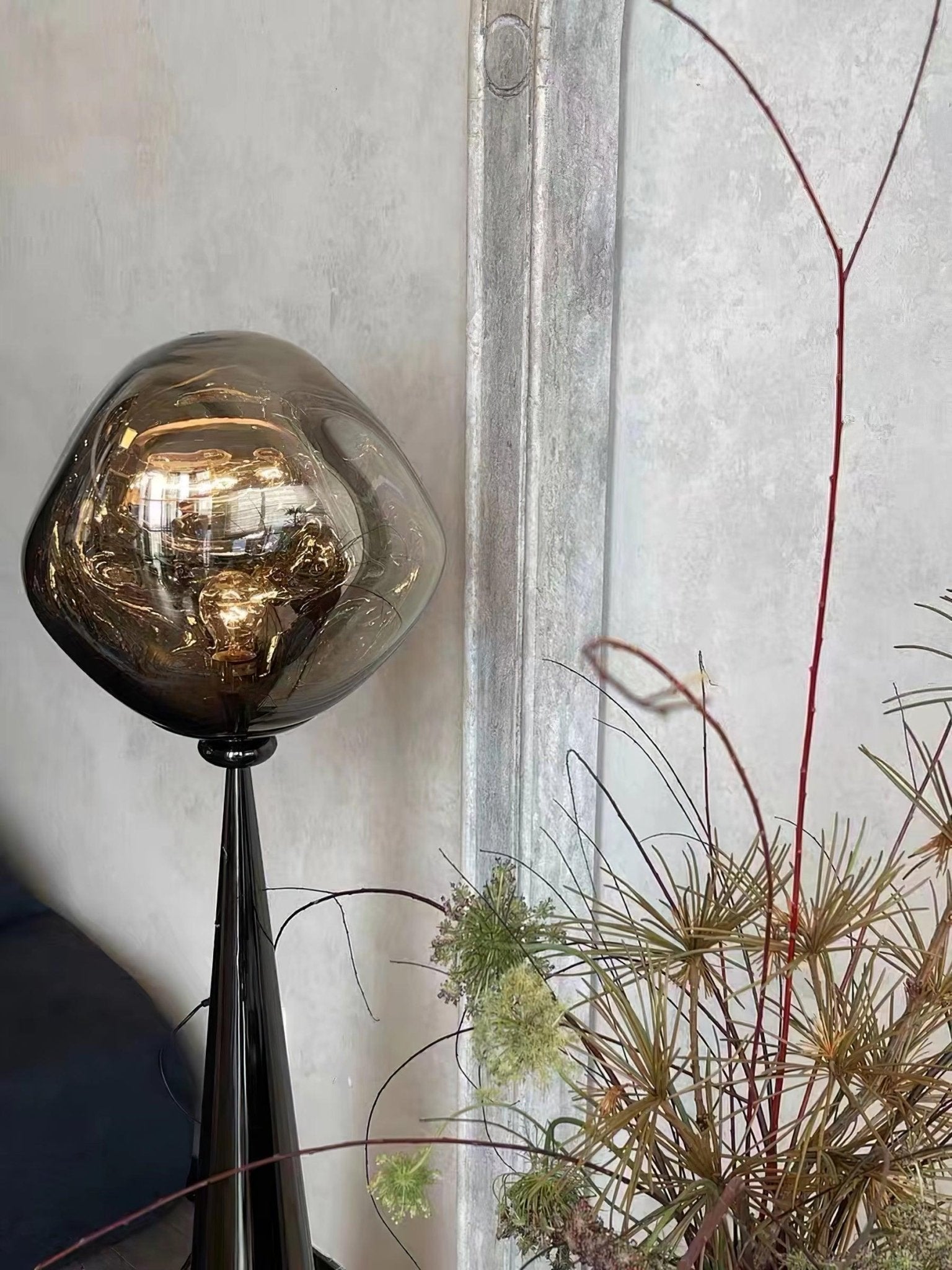 Vortexe Gray Contemporary Floor Lamp - Letslighting