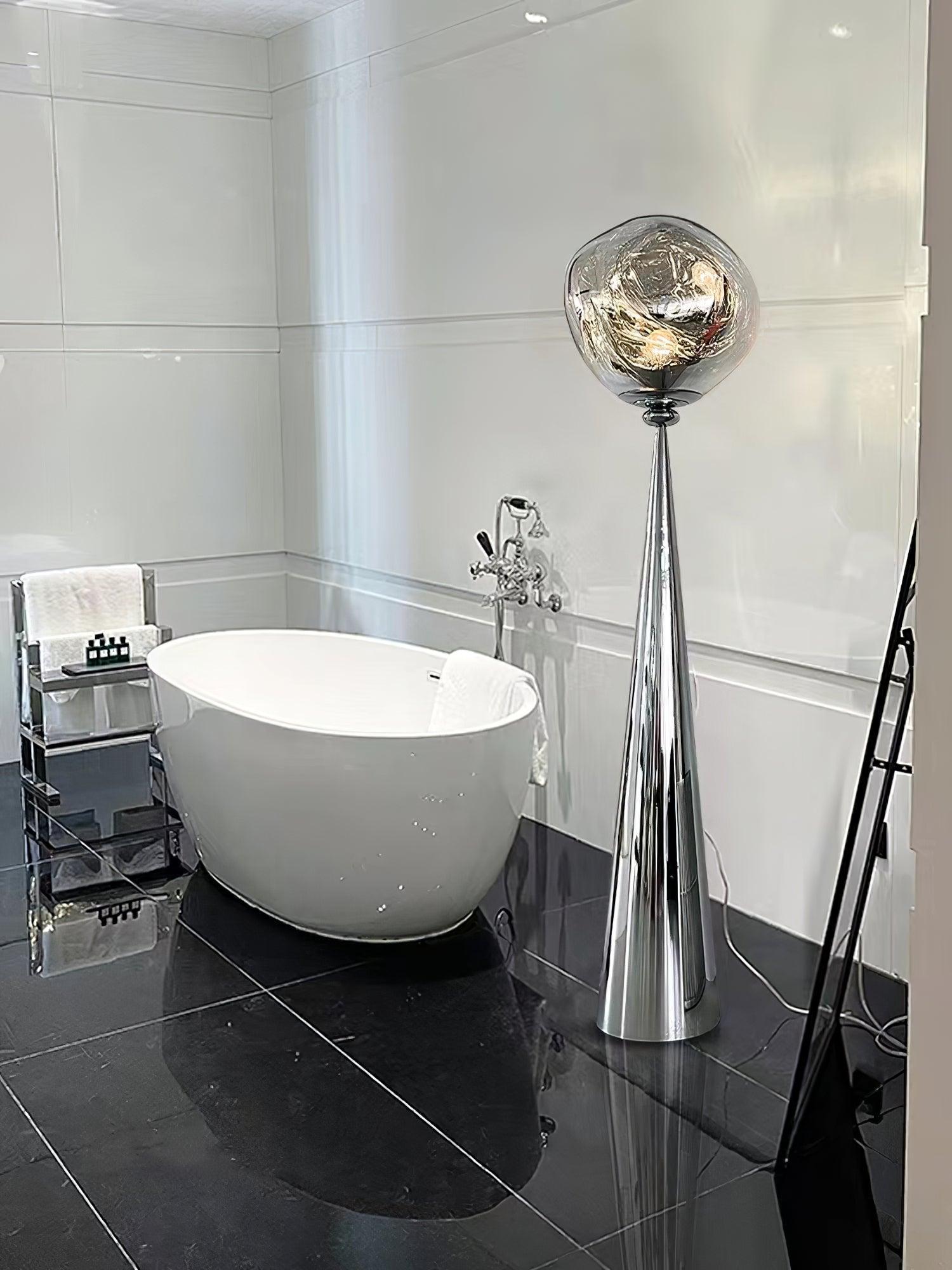 Vortexe Gray Contemporary Floor Lamp - Letslighting