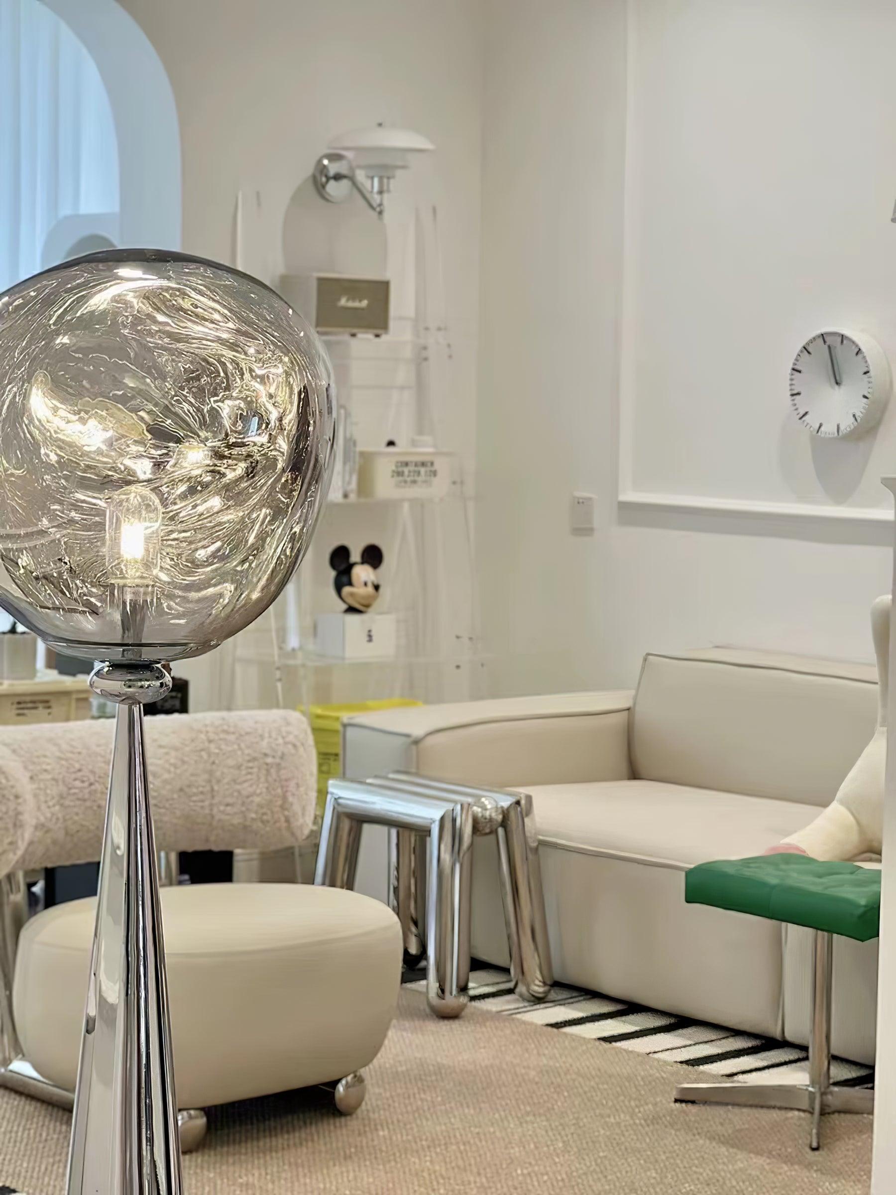 Vortexe Gray Contemporary Floor Lamp - Letslighting