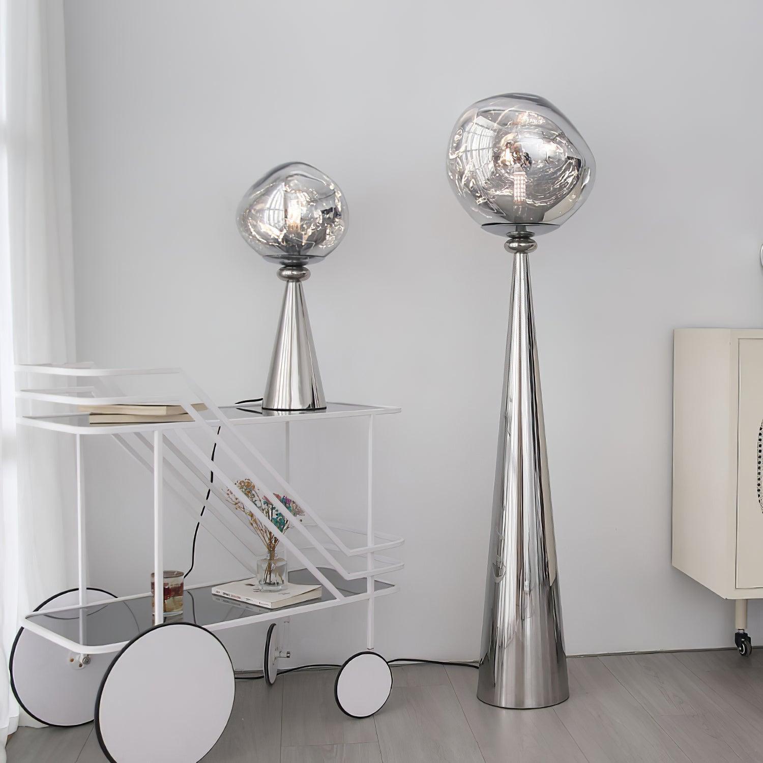 Vortexe Gray Contemporary Floor Lamp - Letslighting