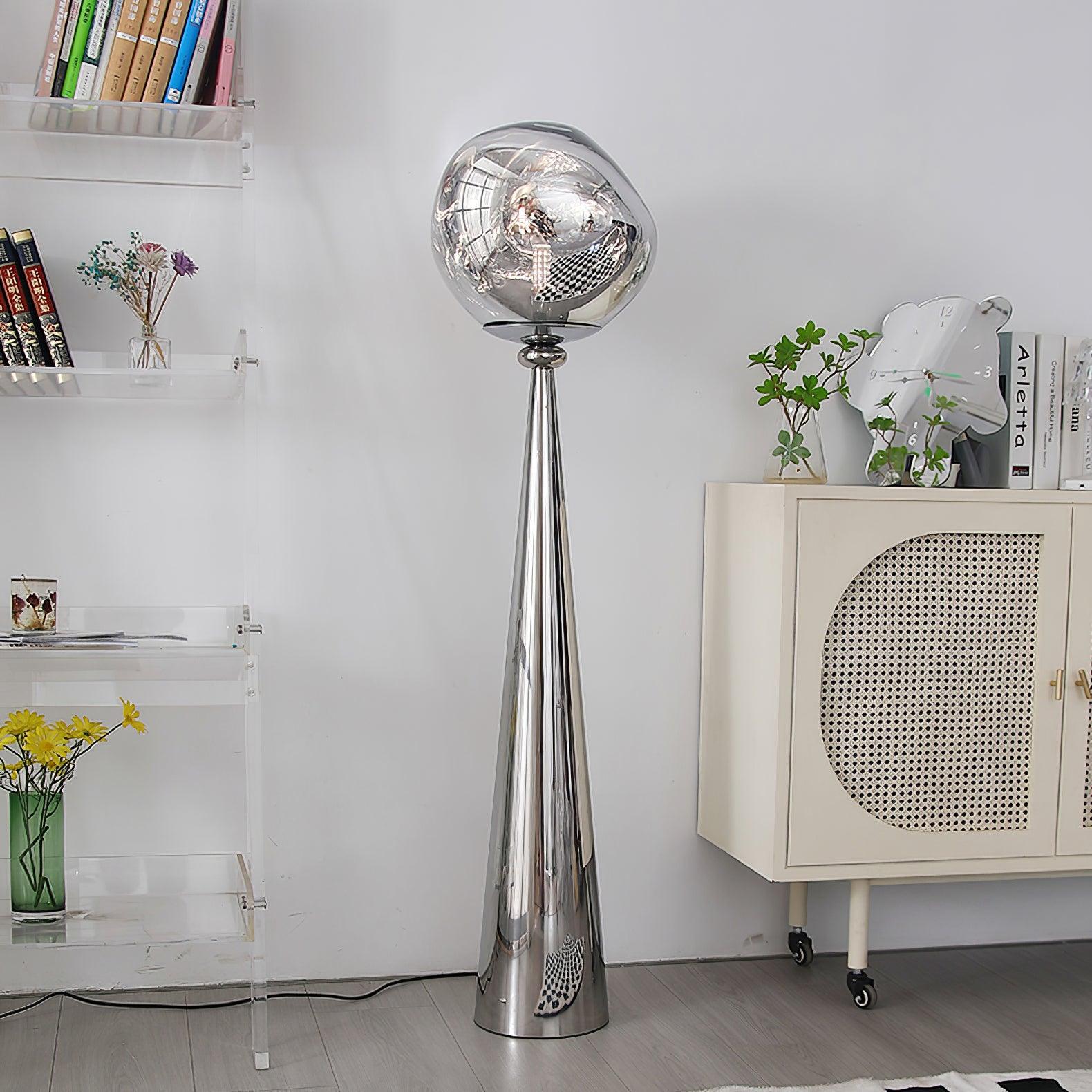 Vortexe Gray Contemporary Floor Lamp - Letslighting