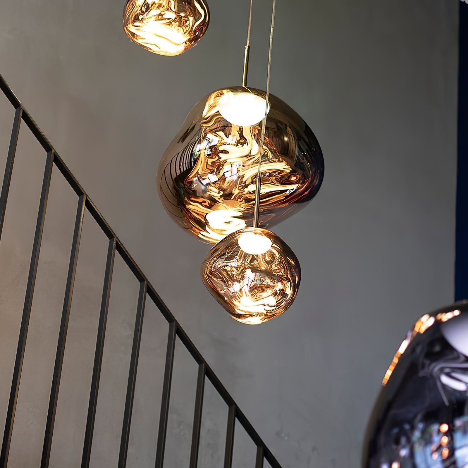 Solara Pendant Lamp Blown Glass Irregular Cluster Sculptural - Letslighting