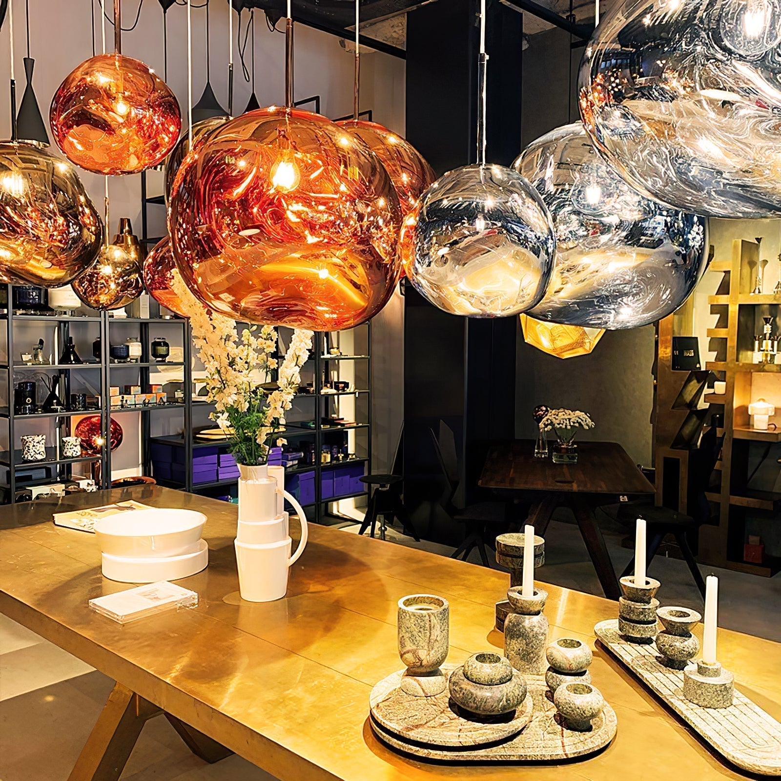 Solara Pendant Lamp Blown Glass Irregular Cluster Sculptural - Letslighting