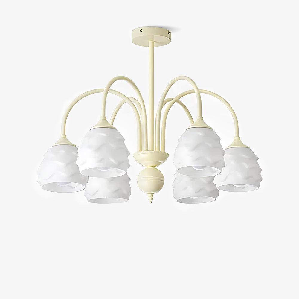 Lustra Chandelier Melting Ice Cream Milky Glass - Letslighting