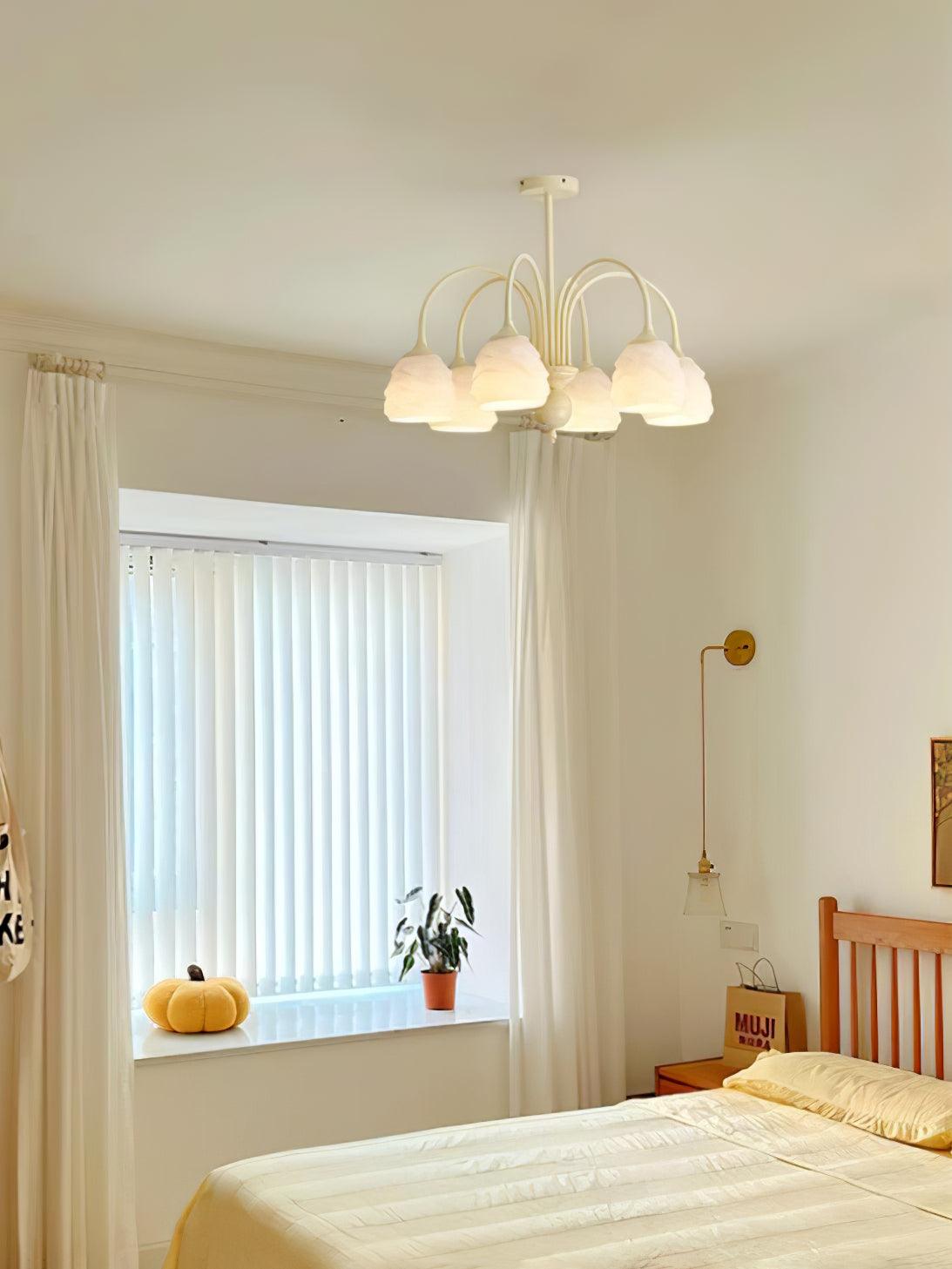 Lustra Chandelier Melting Ice Cream Milky Glass - Letslighting