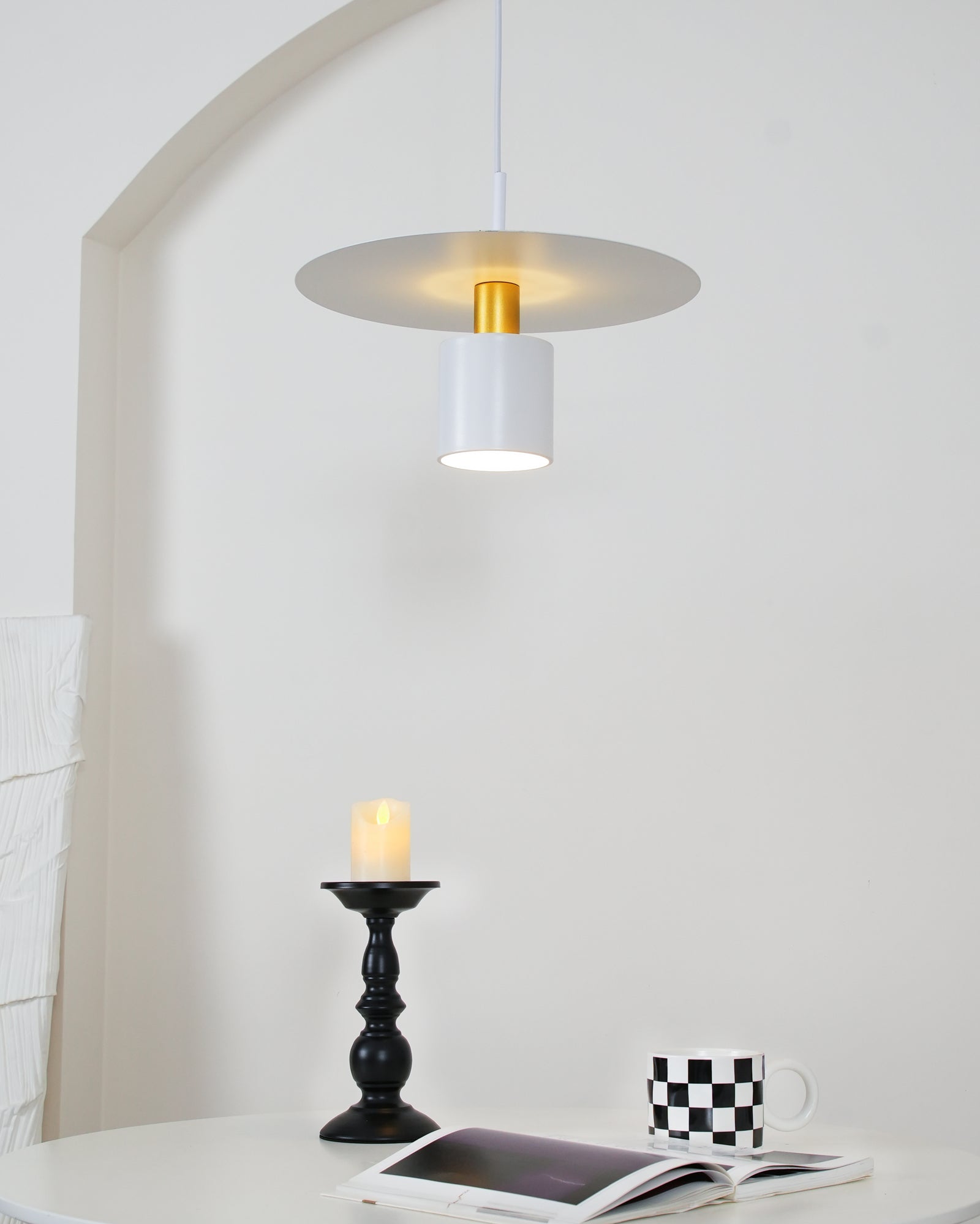 Solara Pendant Lamp Cylinder Disc Industrial - Letslighting