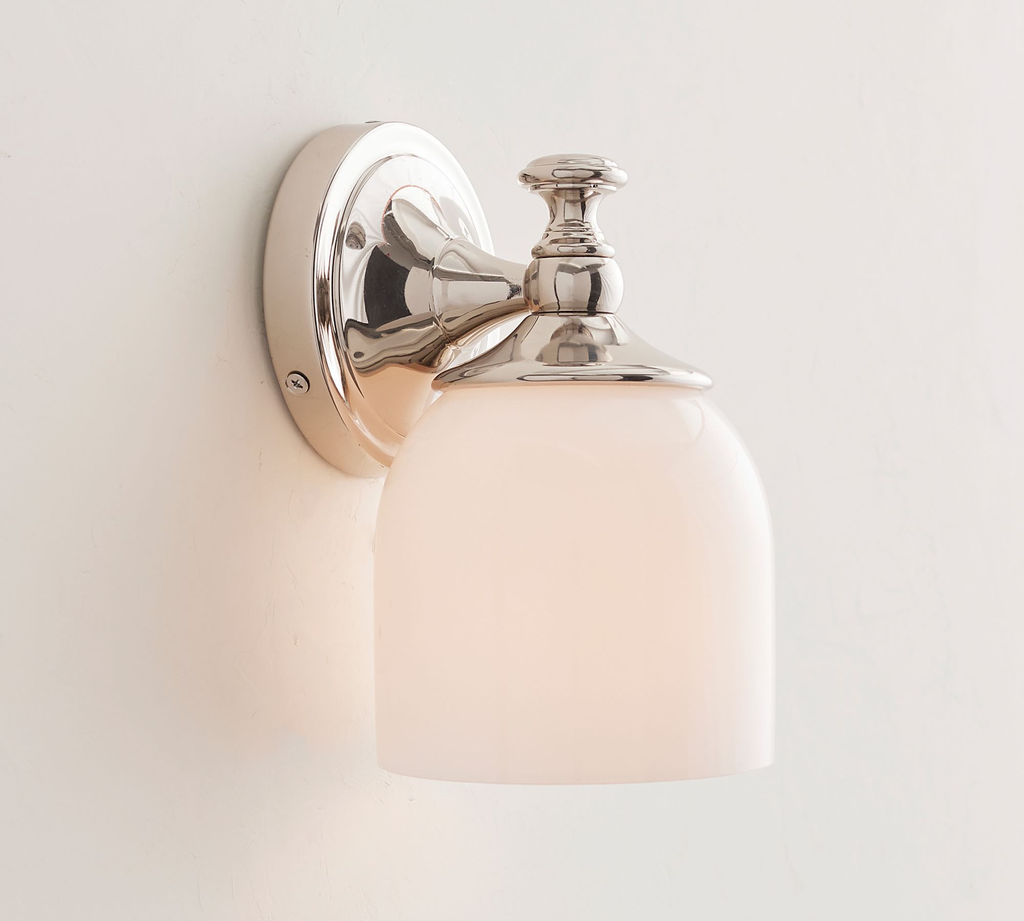 Lumen Modern Minimalist Short Arm Chrome Glass Sconce Wall Lamp - Letslighting