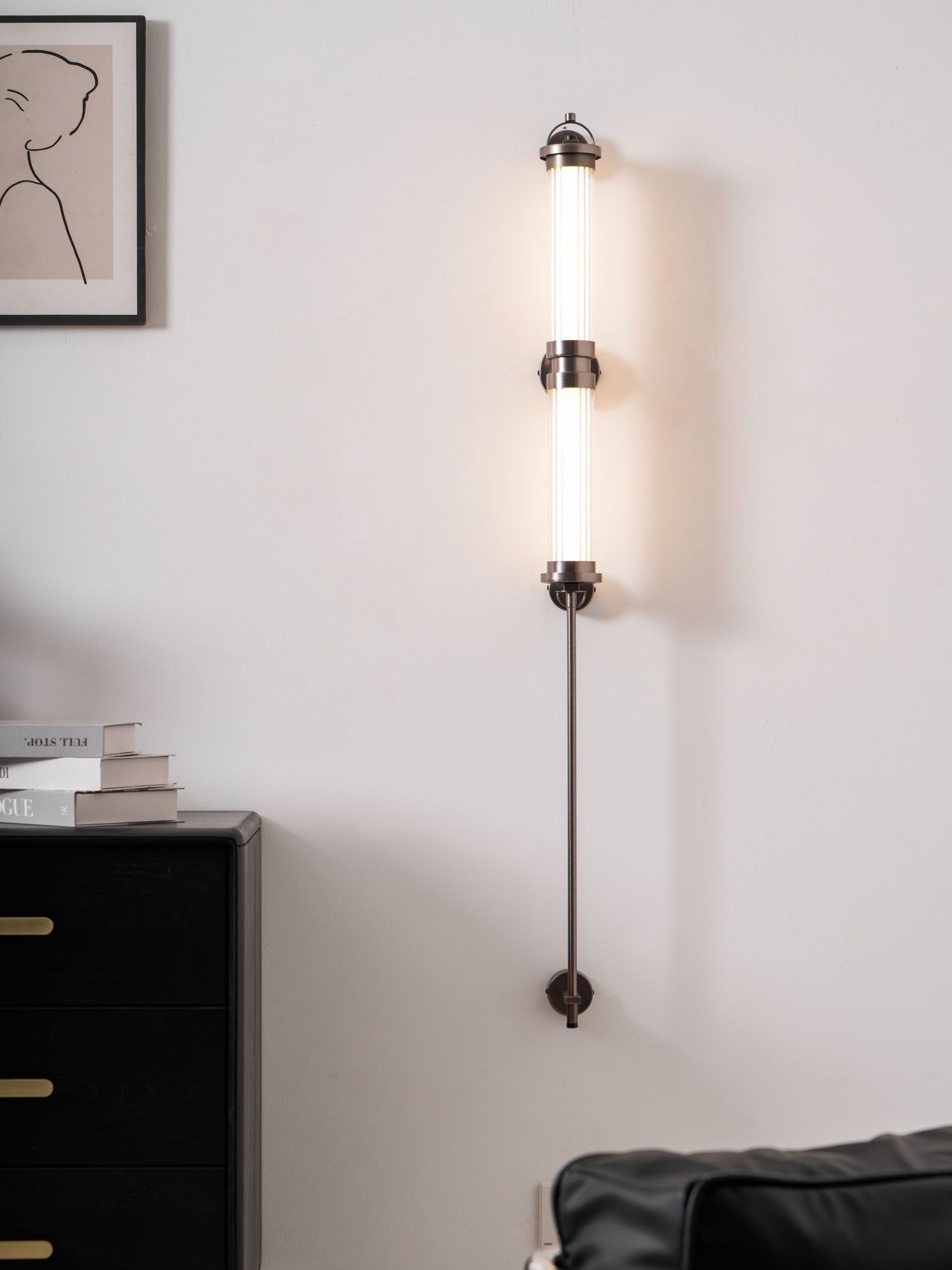 Myrtle Premium Nordic Art Vertical Glass Sconce Wall Lamp - Letslighting