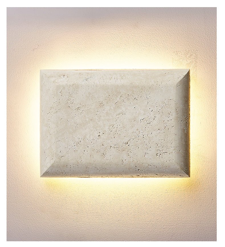 Mesa Modern Travertine & Metal Sconce