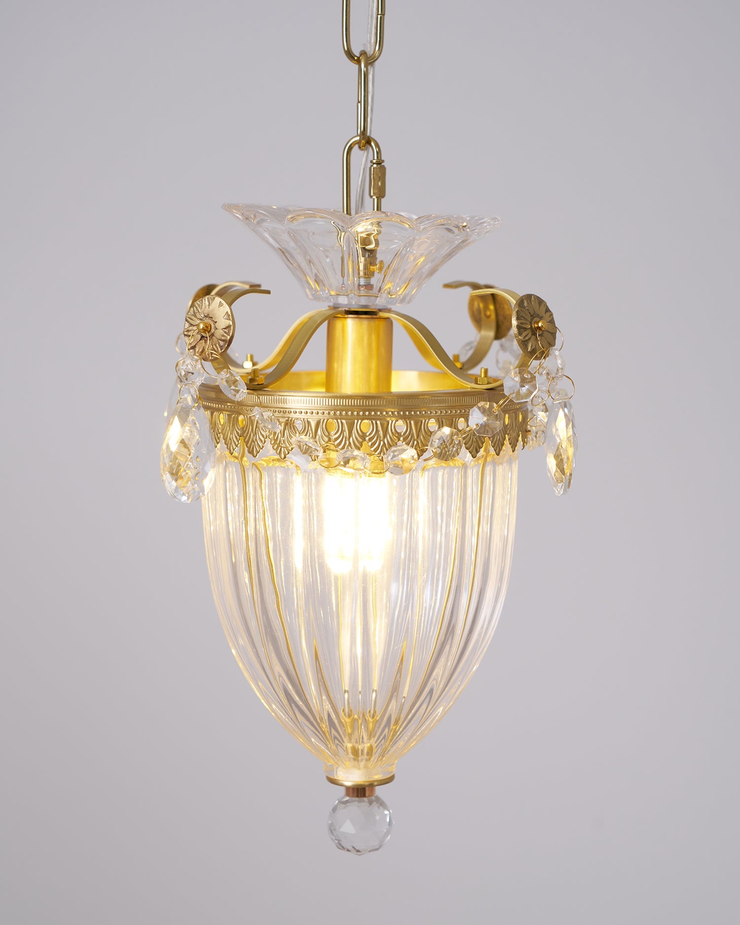 Pendant Lamp Vintage Glamour Crystal Drops Dining Table Accent - Letslighting