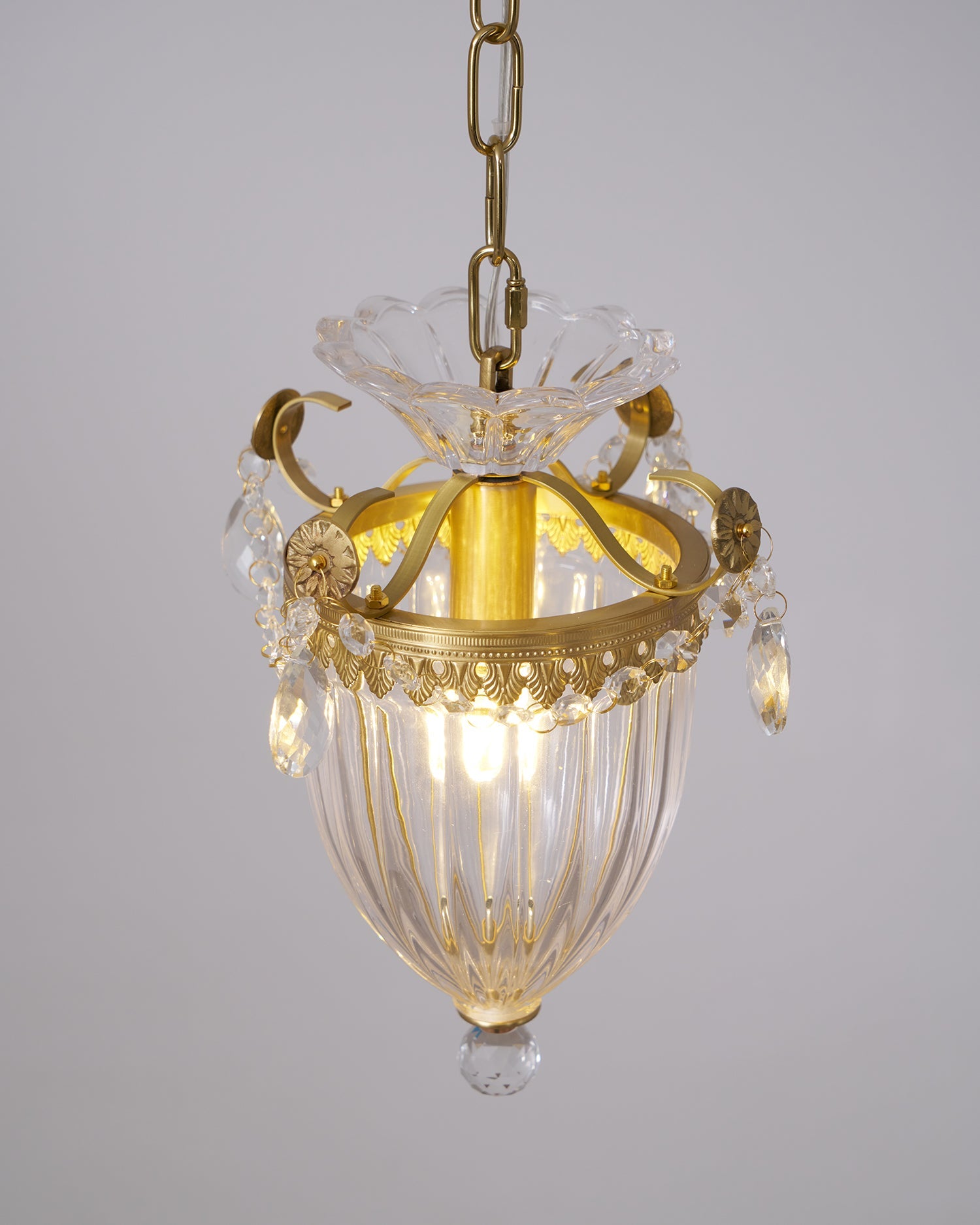 Pendant Lamp Vintage Glamour Crystal Drops Dining Table Accent - Letslighting